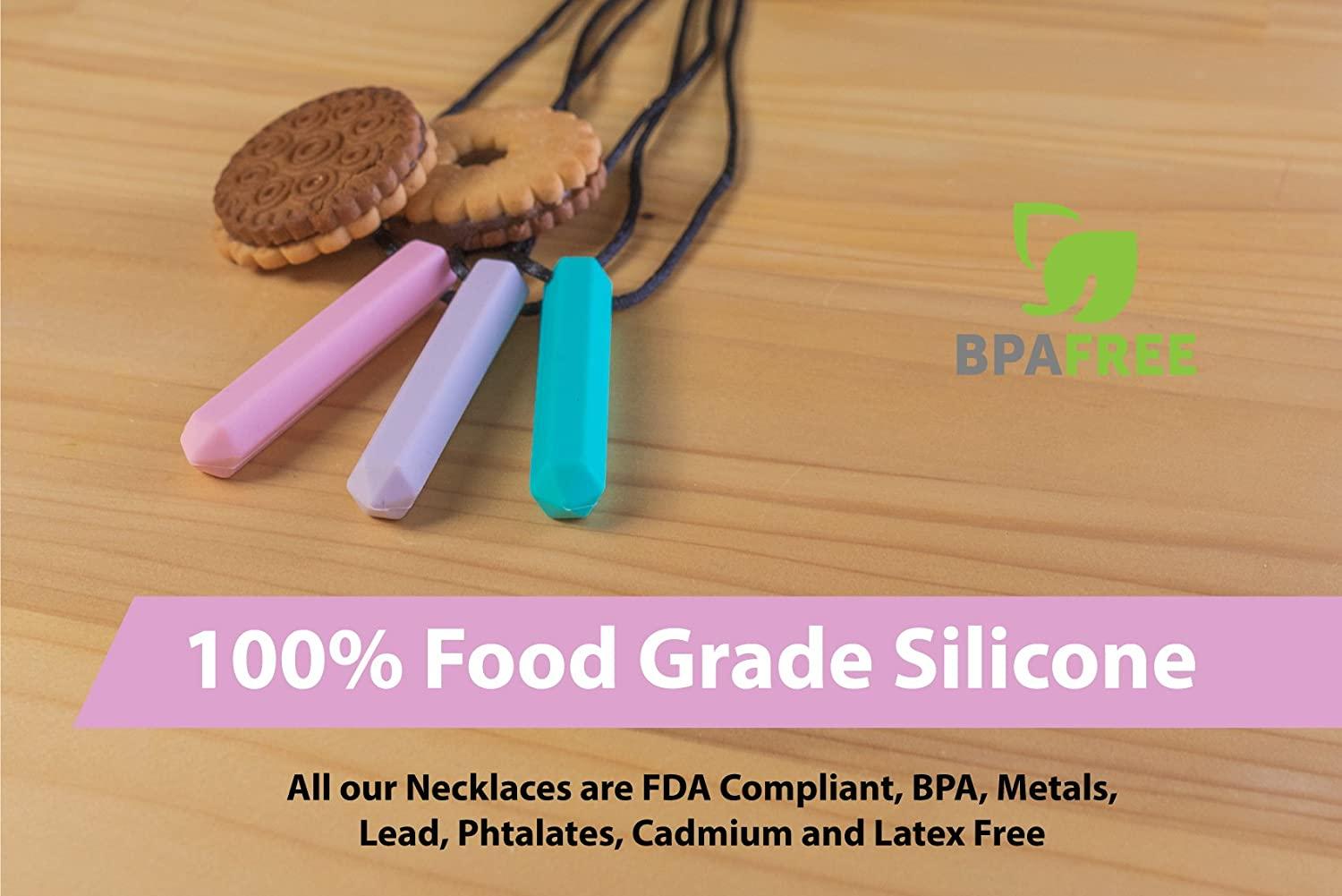Tilcare Chew Chew Sensory Necklace – Best for Kids or Adults That Like  Biting - Perfectly Textured Silicone Chew Necklaces