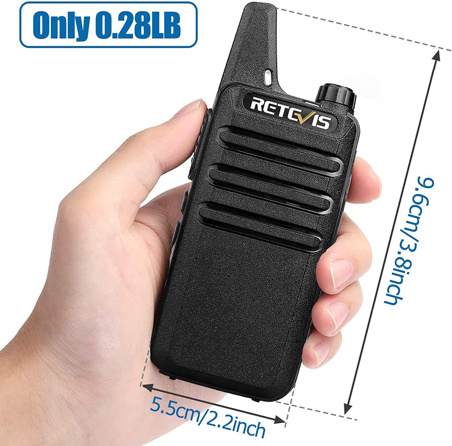Retevis RT68 Rechargeable Portable 2 Way Radio with Earpiece Kit