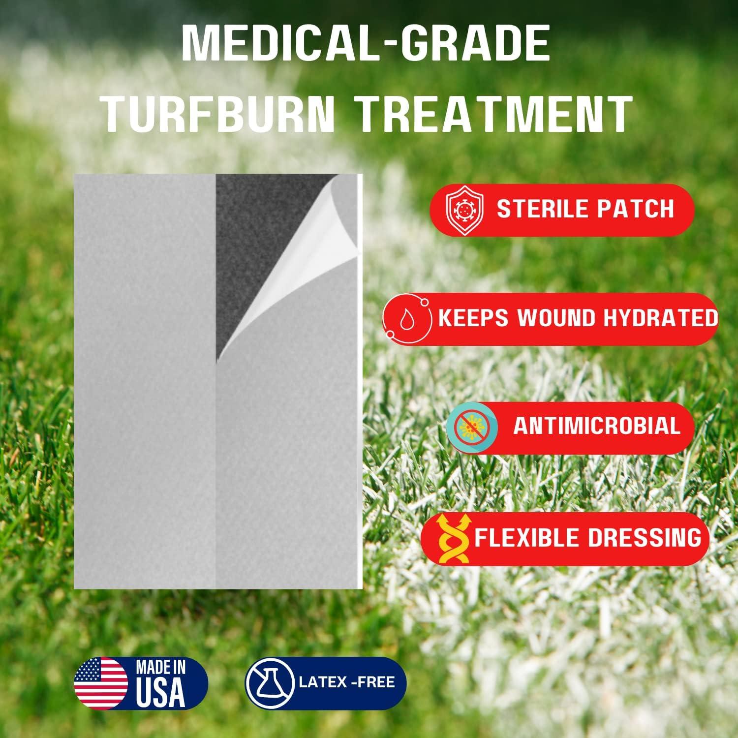 TURFGUARD Turf Burn Pads - Soothing Hydrogel Dressings with X-Static Silver  - 6 Count | Buy Now with Express International Delivery | GoSupps.com
