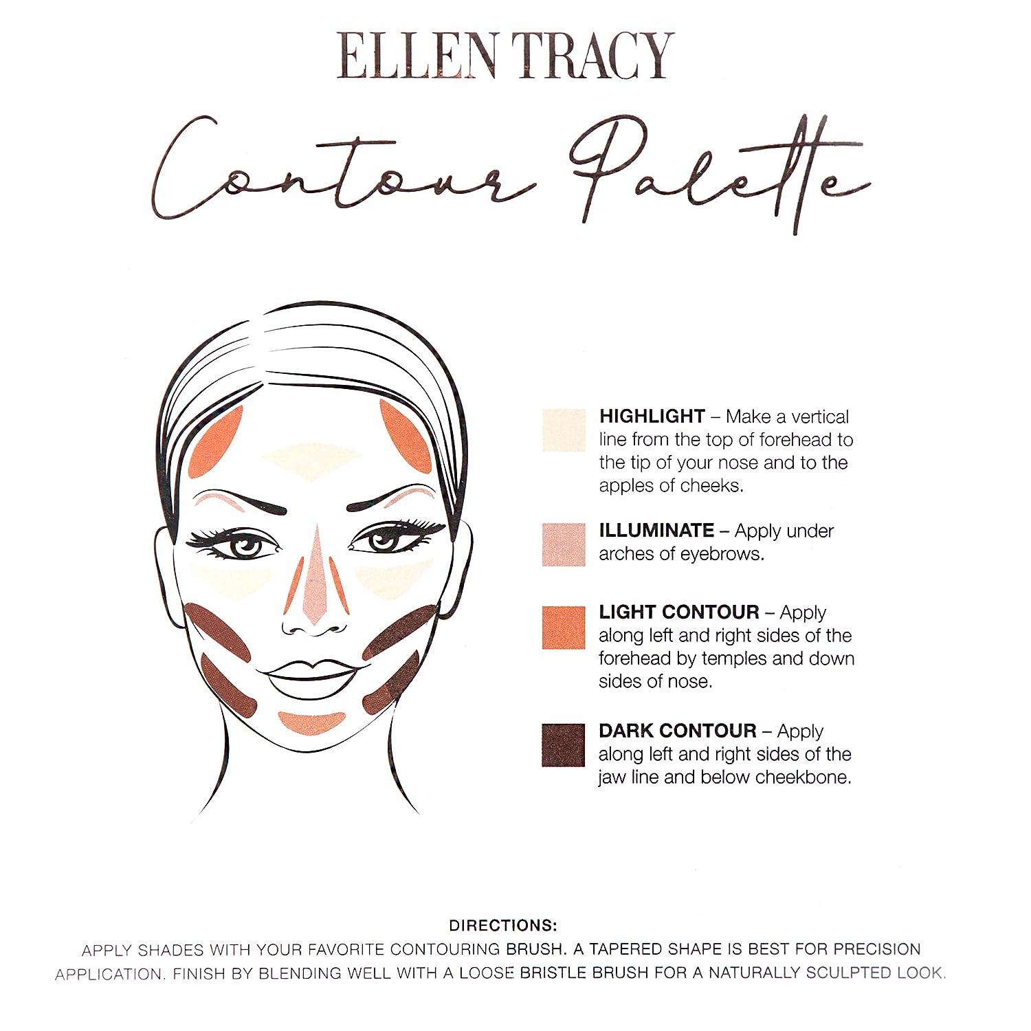 Ellen Tracy Contour Palette Light Contouring Makeup Kit