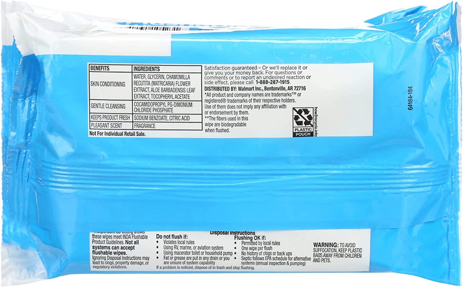 Equate Flushable Wet Wipes / Toilet Paper / Baby Wipes with Aloe Vera