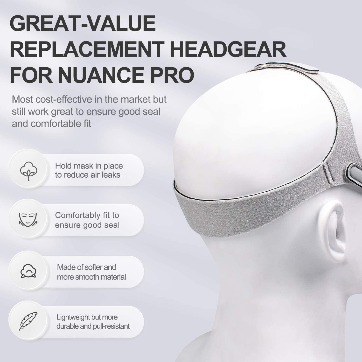2 Packs Replacement Headgear for Nuance Pro Headgear Straps (2Packs