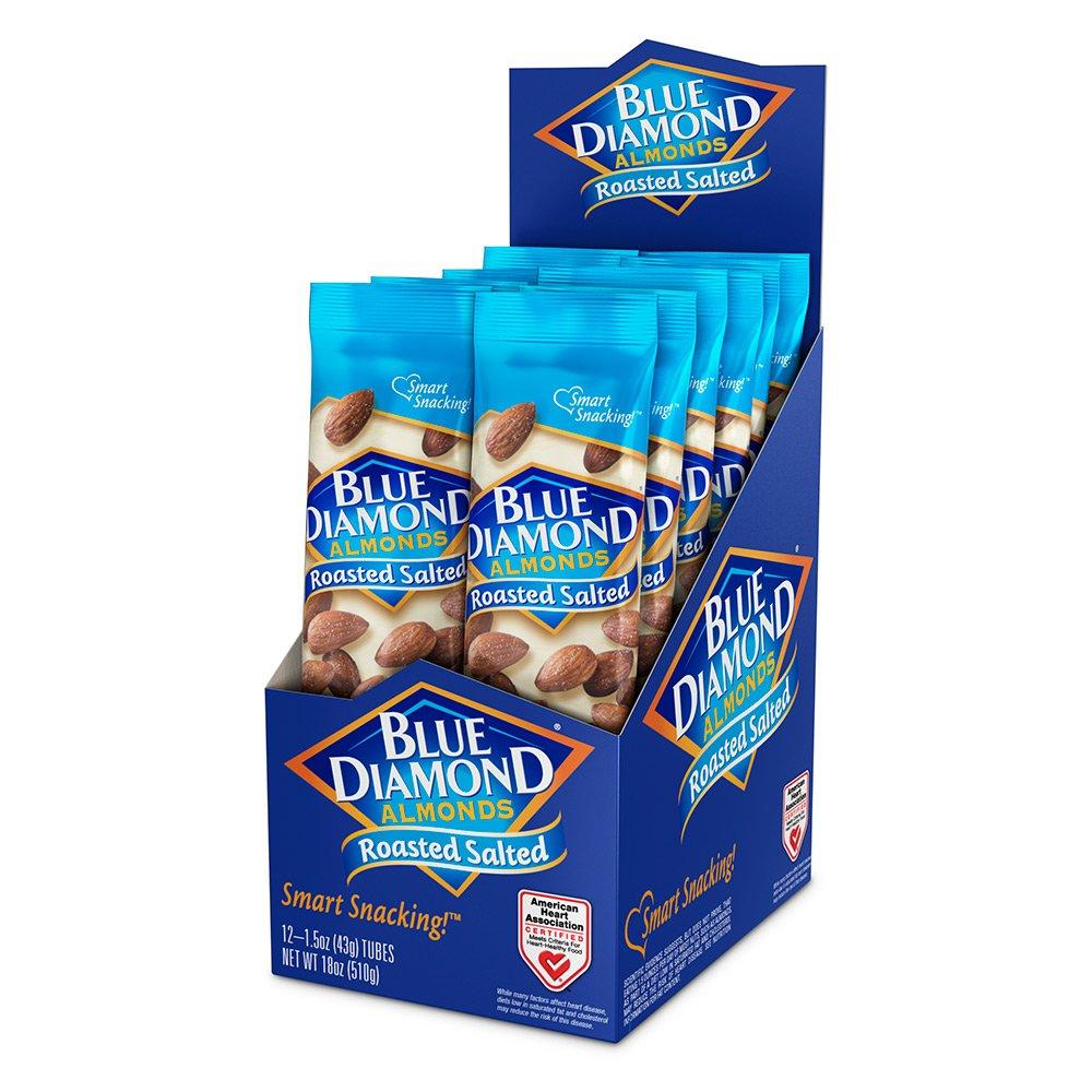 Blue Diamond Almonds, Roasted Salted, 1.5 Ounce (Pack of 12)