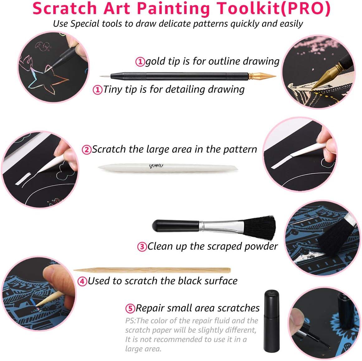 tool selection - How to keep scratch art paper clean and free of