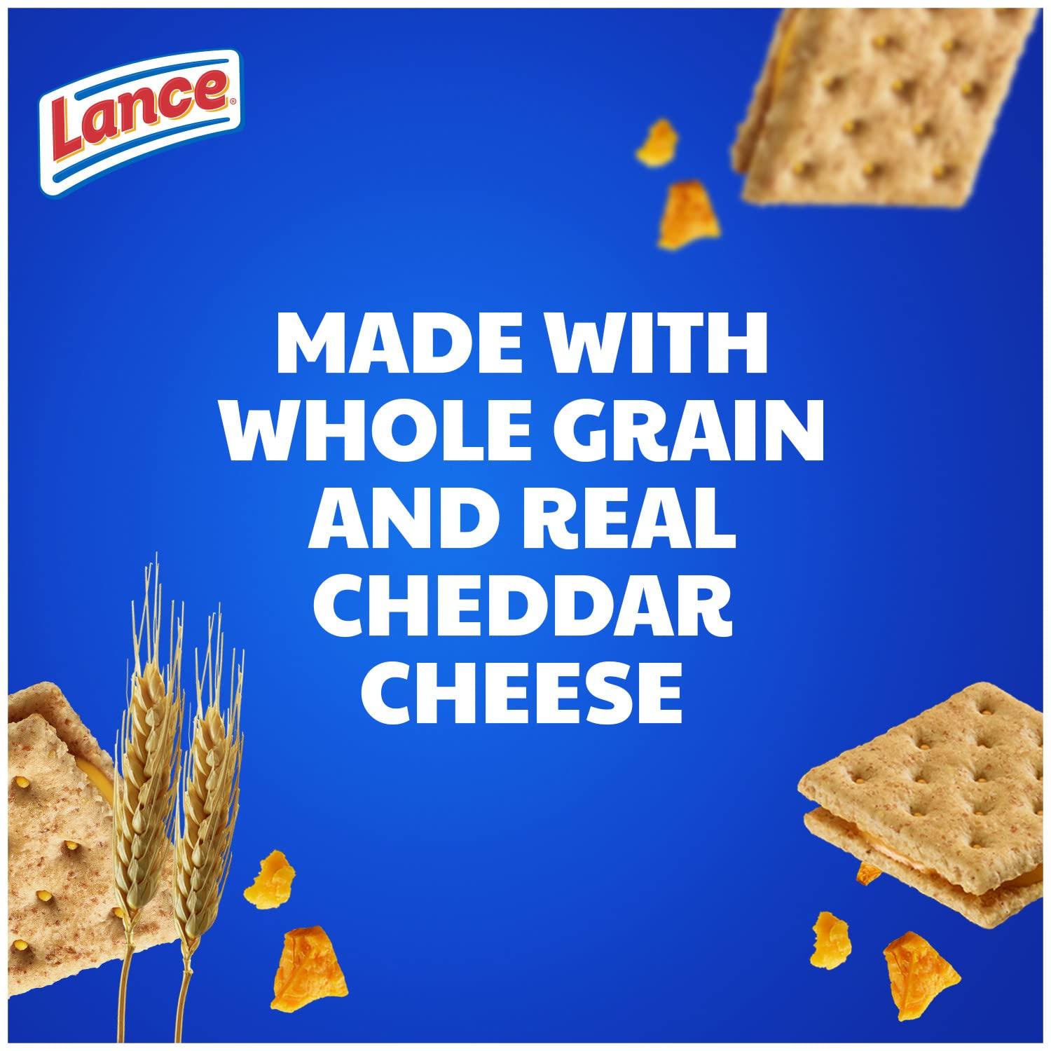 Lance Sandwich Crackers, Whole Grain Cheddar Cheese, 8 Ct Box