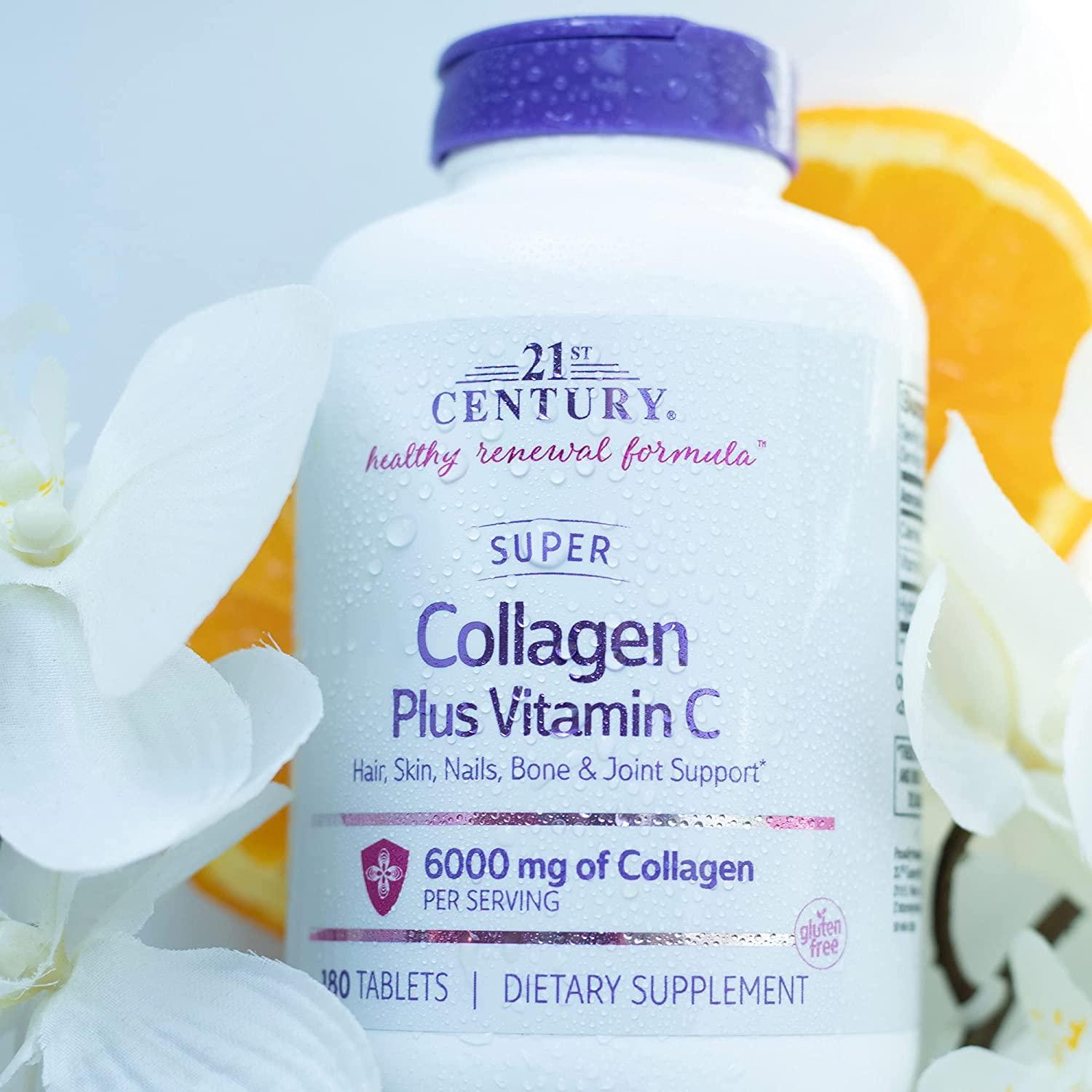21st Century Super Collagen Plus Vitamin C 6000 mg 180 Tablets