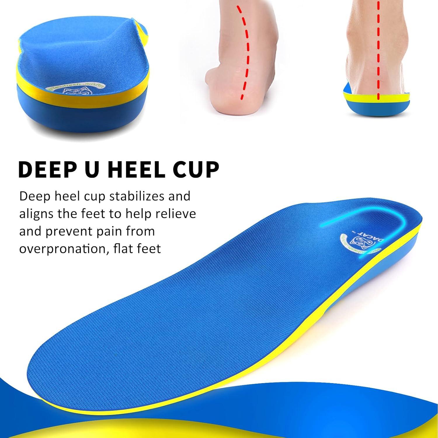Fit Geno Plantar Fasciitis Insoles For 220lbs+ | Heavy Duty Arch Support For Work Boots & Sneakers