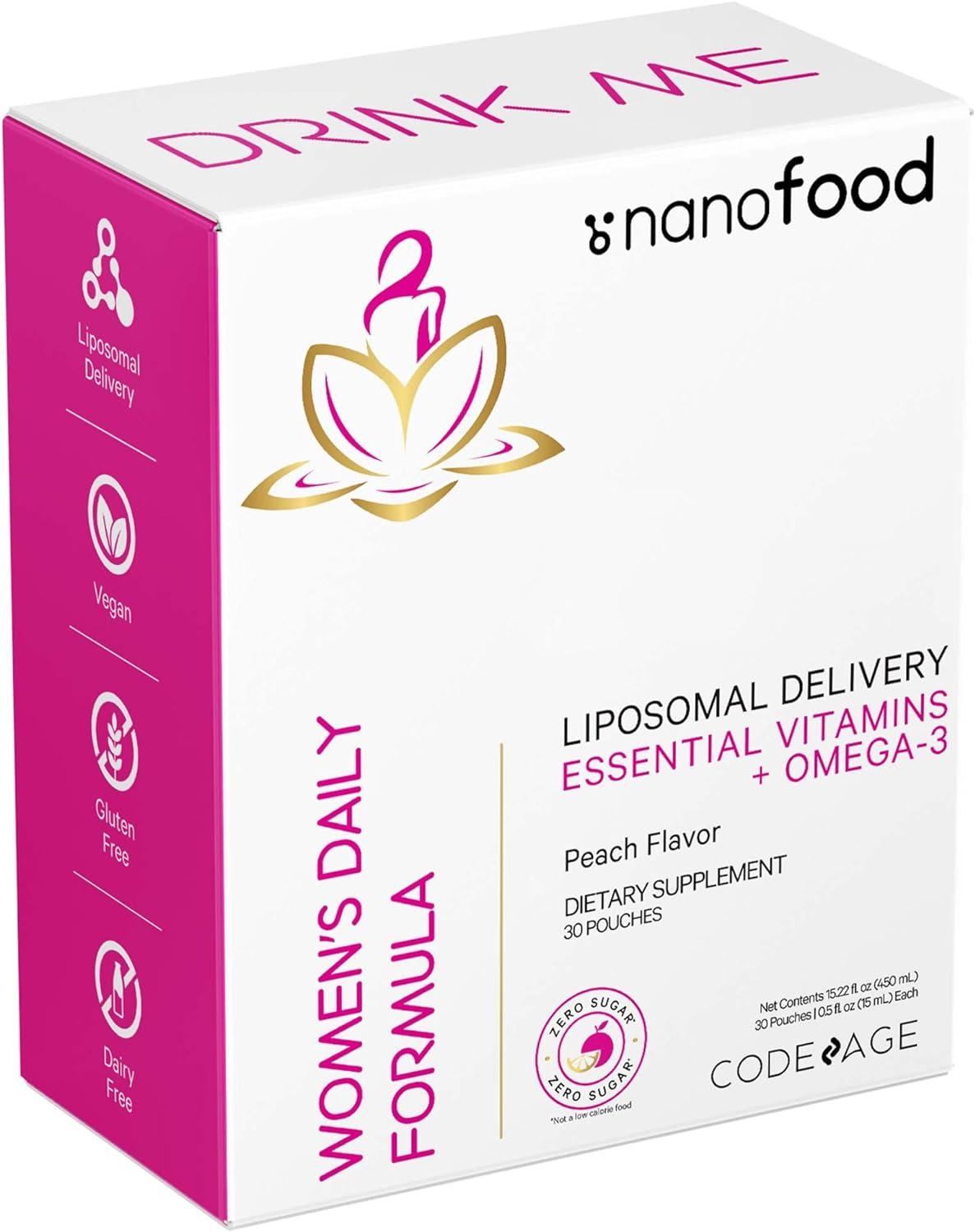 Codeage Liposomal Women's Daily Vitamins Liquid Pouch Formula Vegan