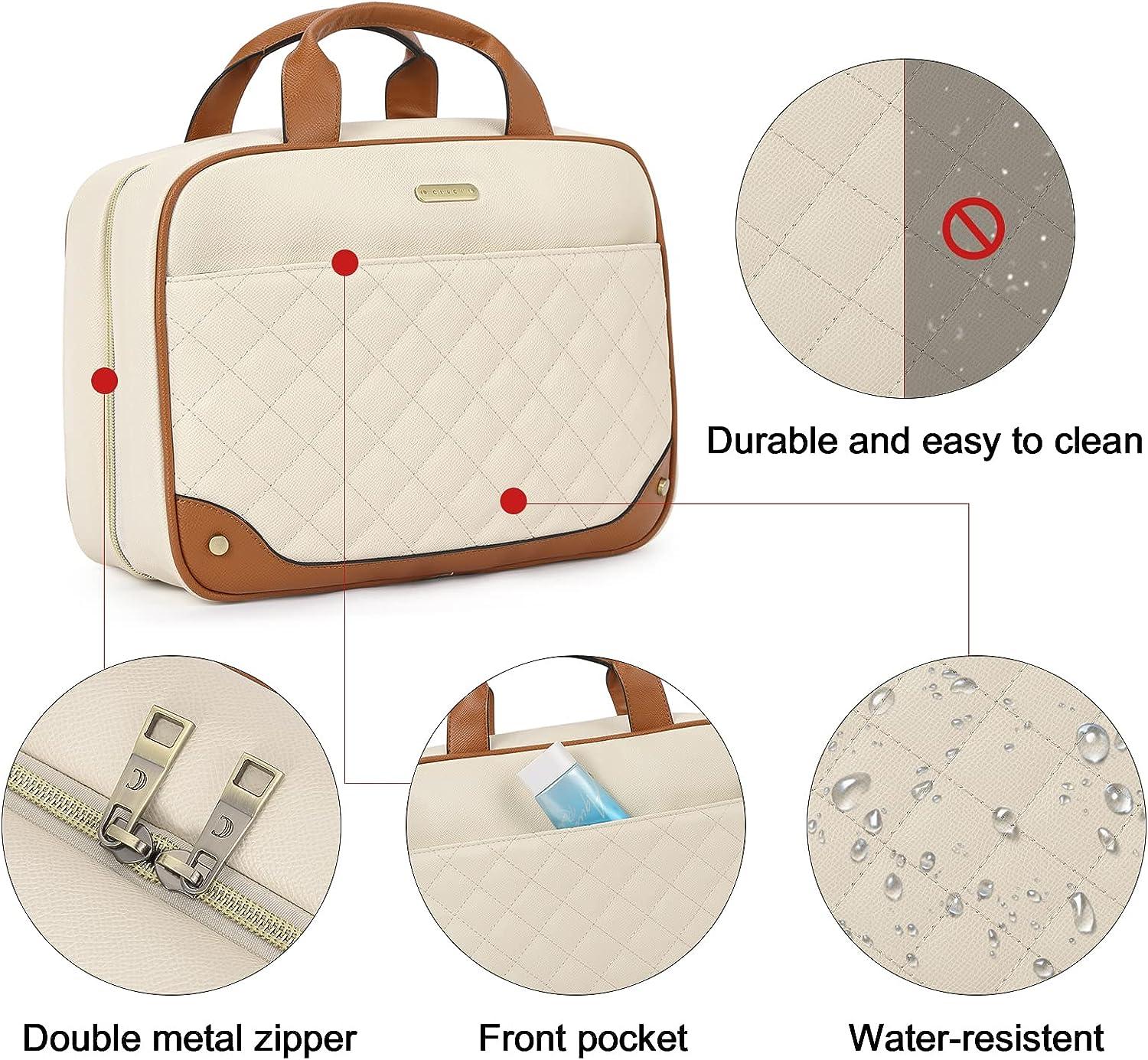 CLUCI Toiletry Bag Travel Bag, with Hanging Hook Water-resistant Makeu