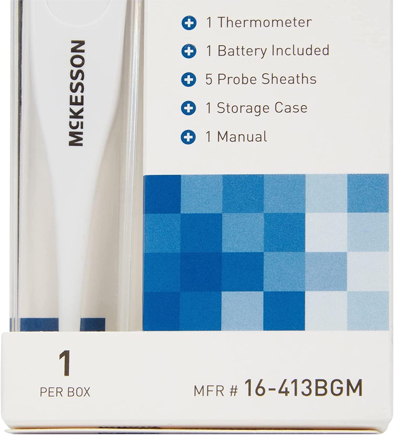 McKesson Digital Thermometer Kit, Oral 30Sec Reading, Recall Memory