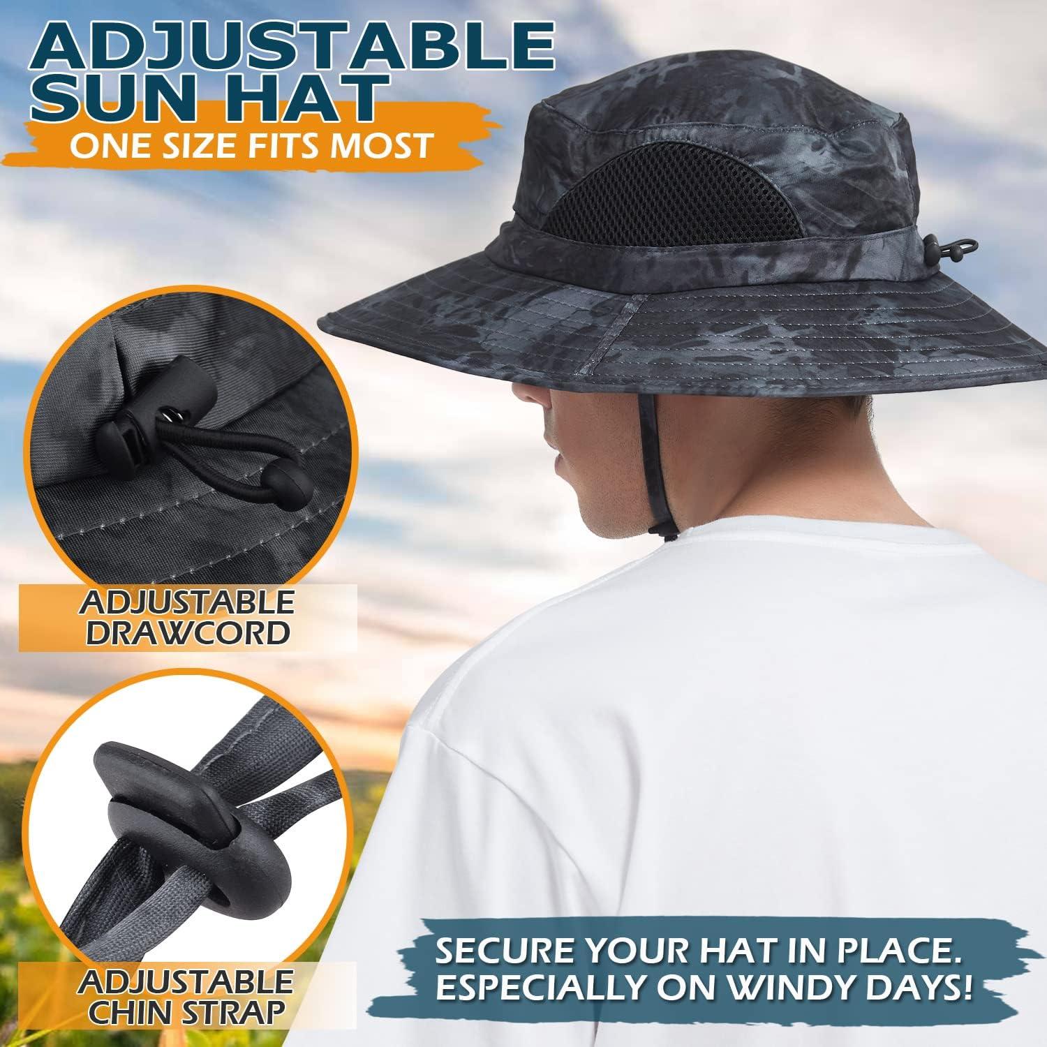 Sun Hat For Men Women, Waterproof Wide Brim Bucket Hat Foldable Boonie Hat  For Fishing Hiking Garden Safari Beach