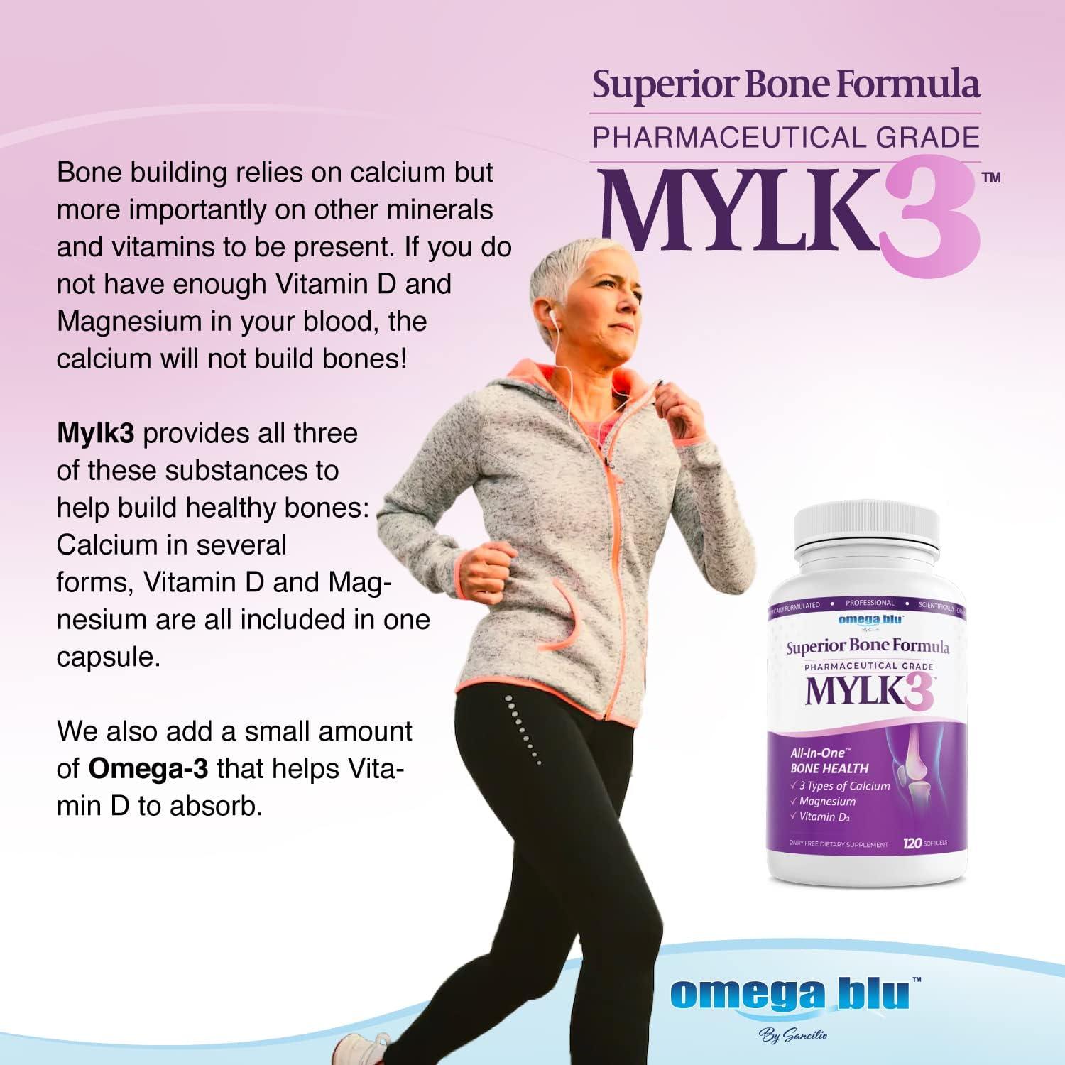 OMEGA BLU Calcium & Magnesium w/MYLK Patented Formula High