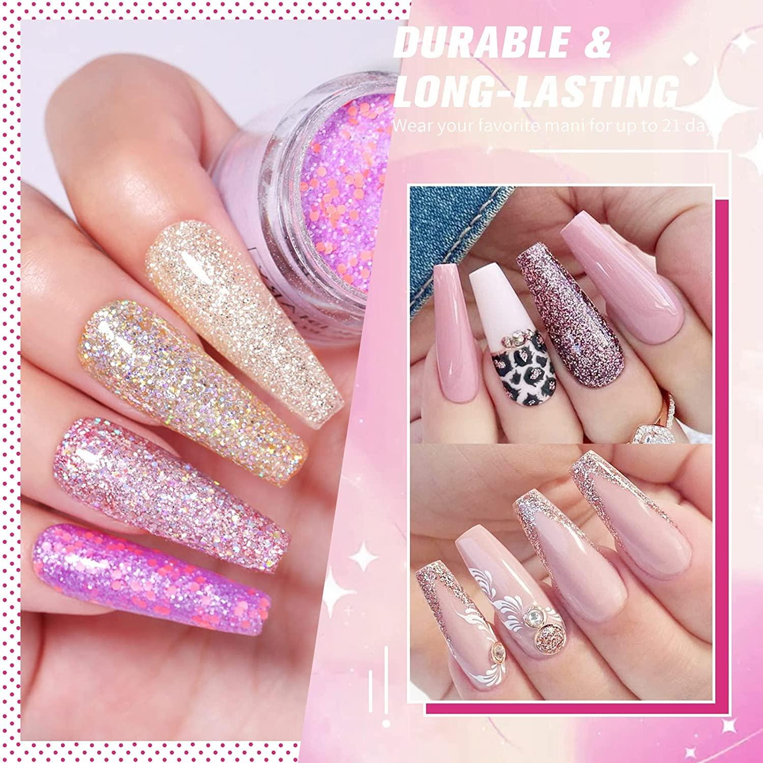 NICOLE DIARY Acrylic Powder System 12 Colors Glitter Acrylic Nail