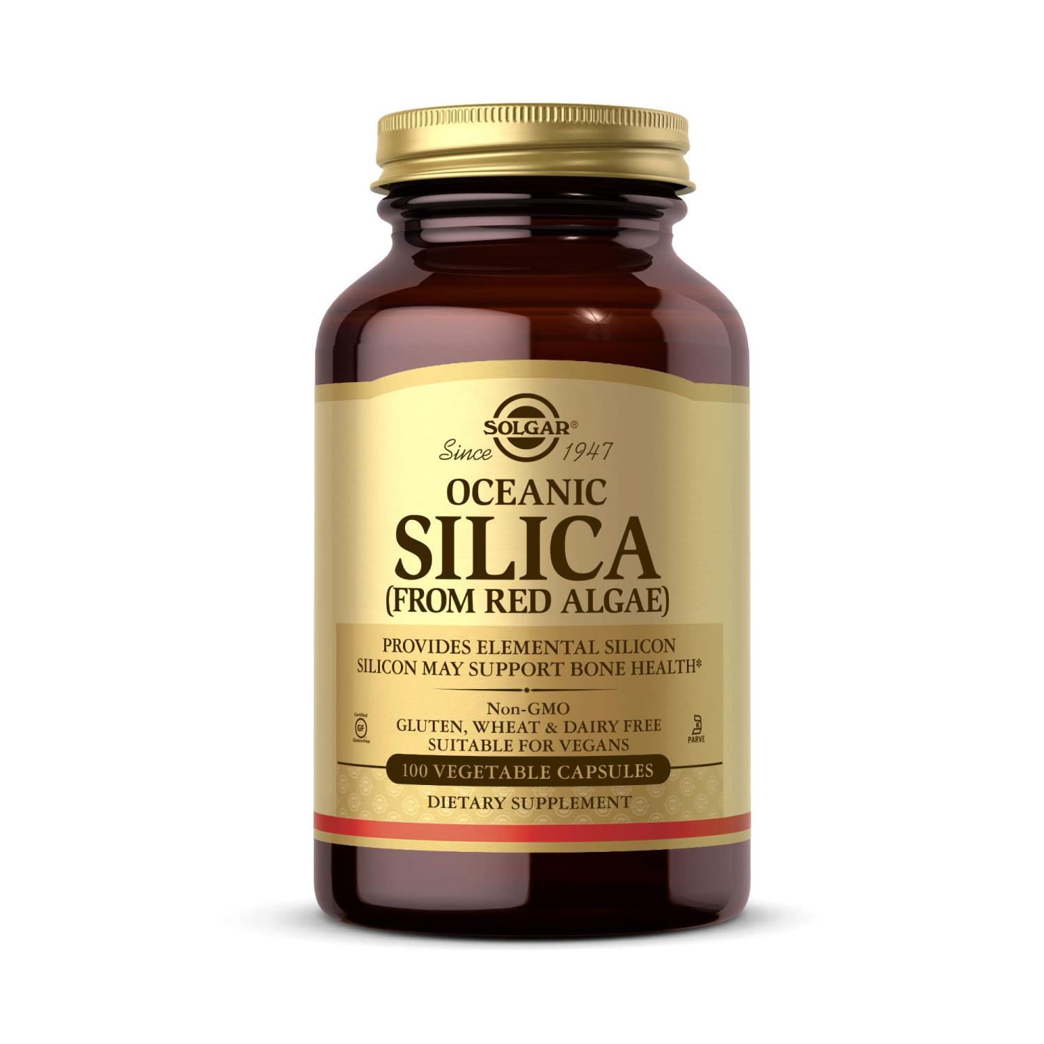 Solgar Oceanic Silica from Red Algae - 100 Vegan Capsules for Healthy ...