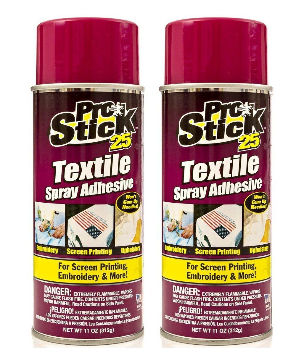 2 Pack Spray on Adhesive Large 11.0 -Ounce. for Embroidery Quilt Basting  Mounting Stencil Screen Printing. Easy to Bond & Tack Spray Removable  Restickable Glue for Fabric Textile & More