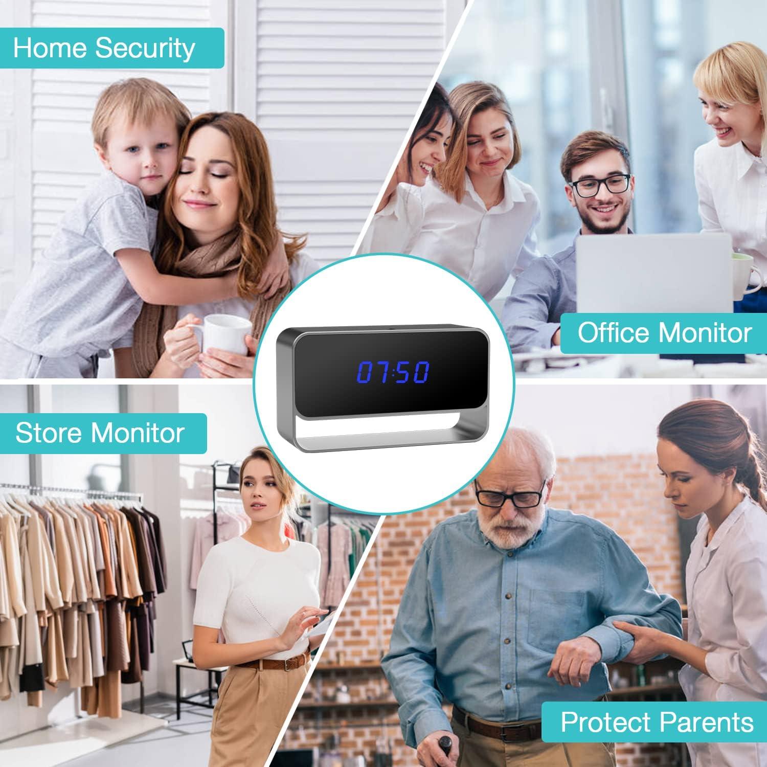 GooSpy Hidden Camera Clock WiFi Spy Camera FHD 1080P Wireless Nanny