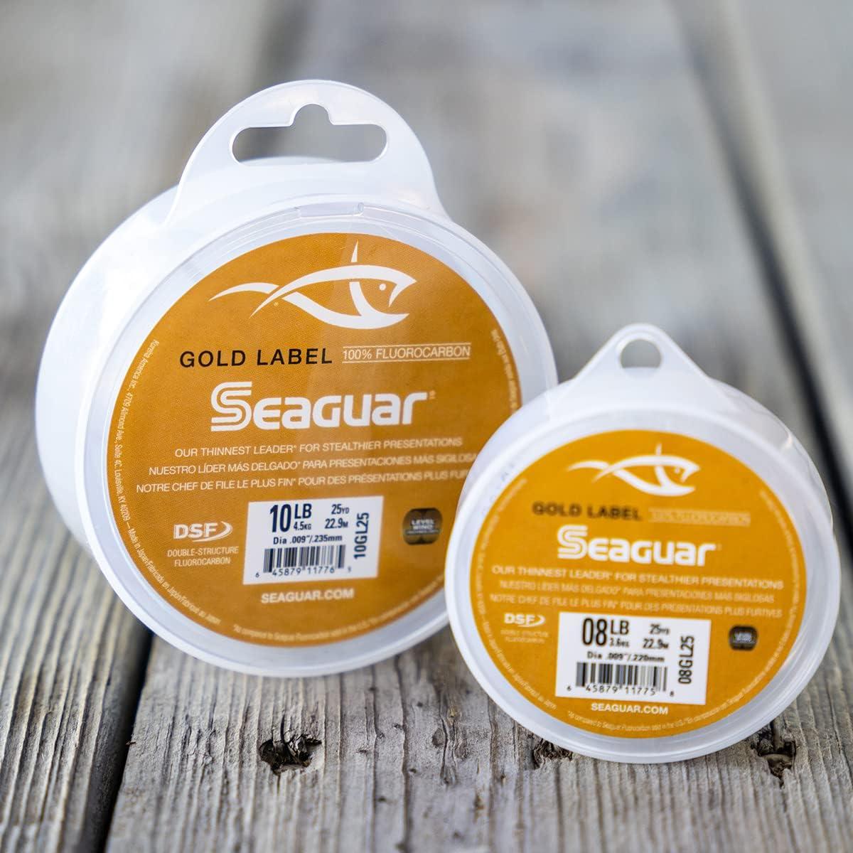 Seaguar Gold Label 100% Fluorocarbon Fishing Line, 8lb Break Strength,  50yds, Clear - 08GL50
