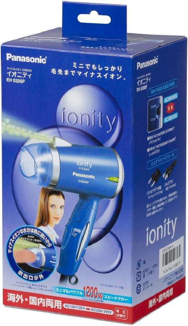 Panasonic Negative-Ion ZIGZAG IONITY Hair Dryer EH5206P-A Blue Panasonic Negative-Ion ZIGZAG IONITY Hair Dryer EH5206P-A Blue