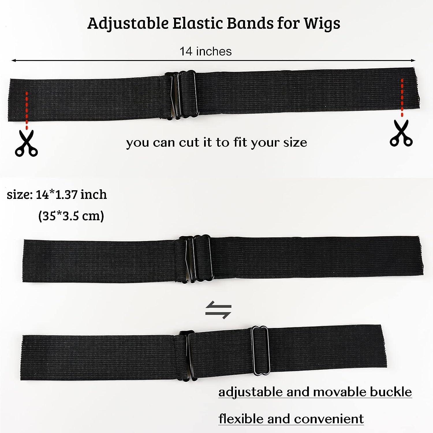 FRCOLOR 3pcs adjustable wig strap wig band for edges Wig bands for keeping  wigs in place Wig Elastic Band Glueless Wig Band hold lace glueig caps for