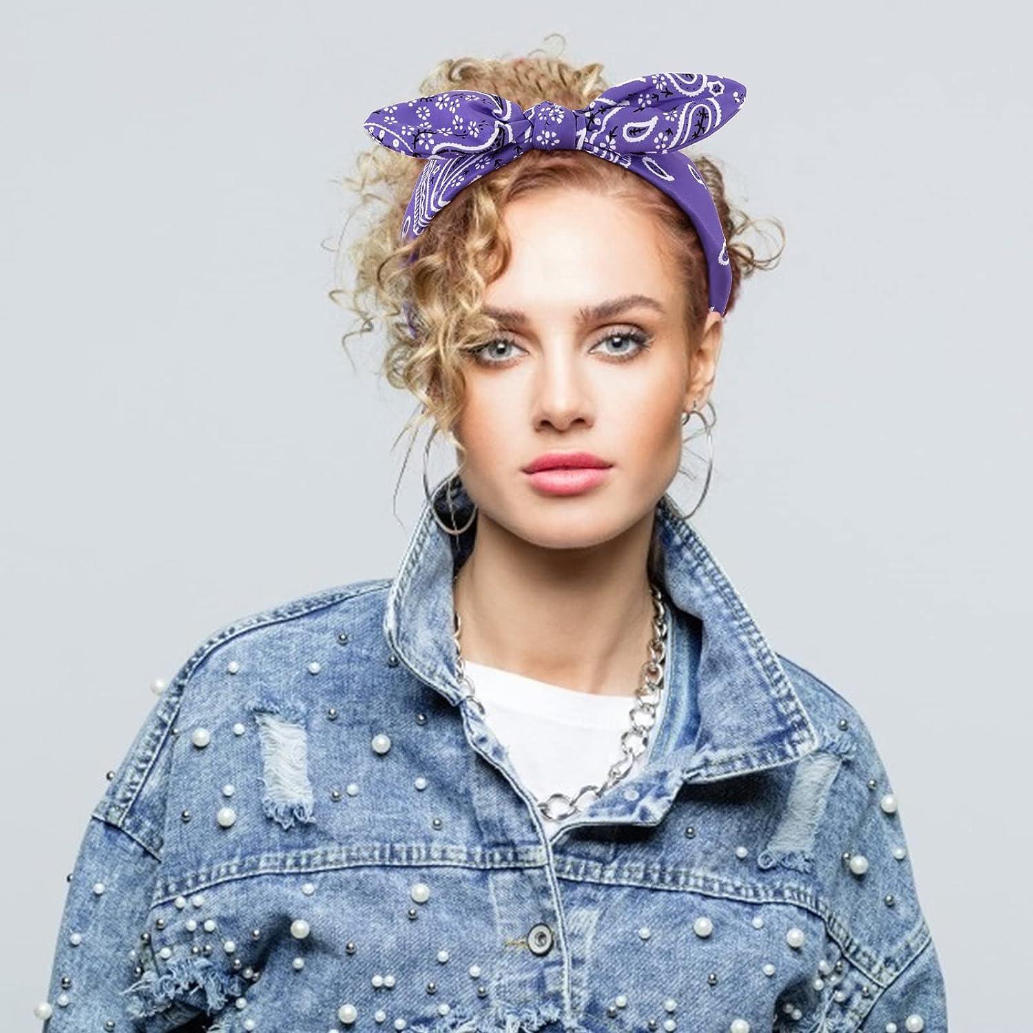 6 Stück Paisley Print Haarbänder – Breite Stirnbänder, Dehnbar, Für Yoga, Festival & Alltag