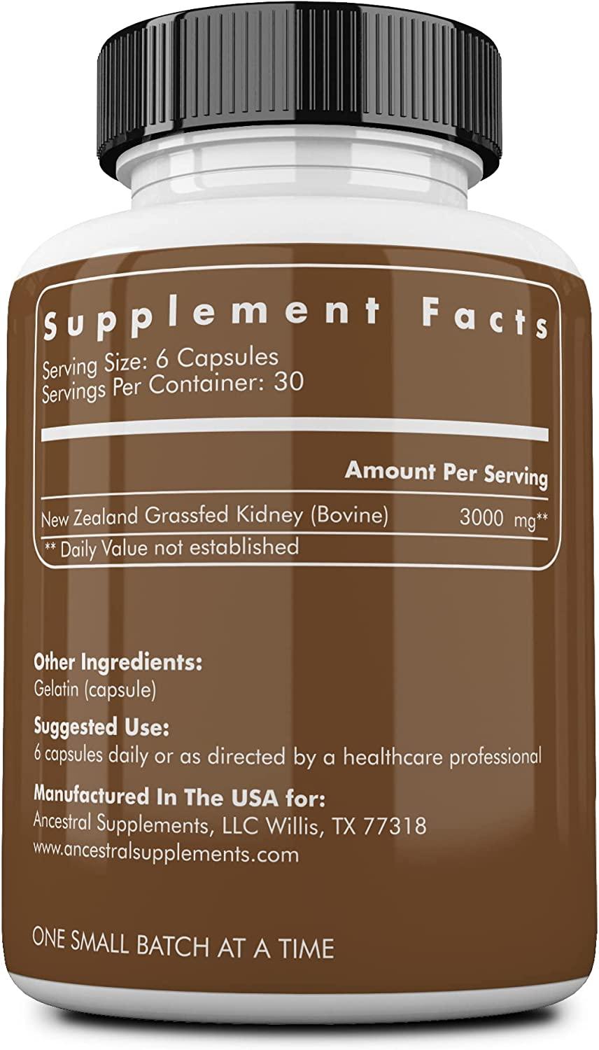 Grass Fed Beef Kidney Supplement Kidney & Urinary Support with