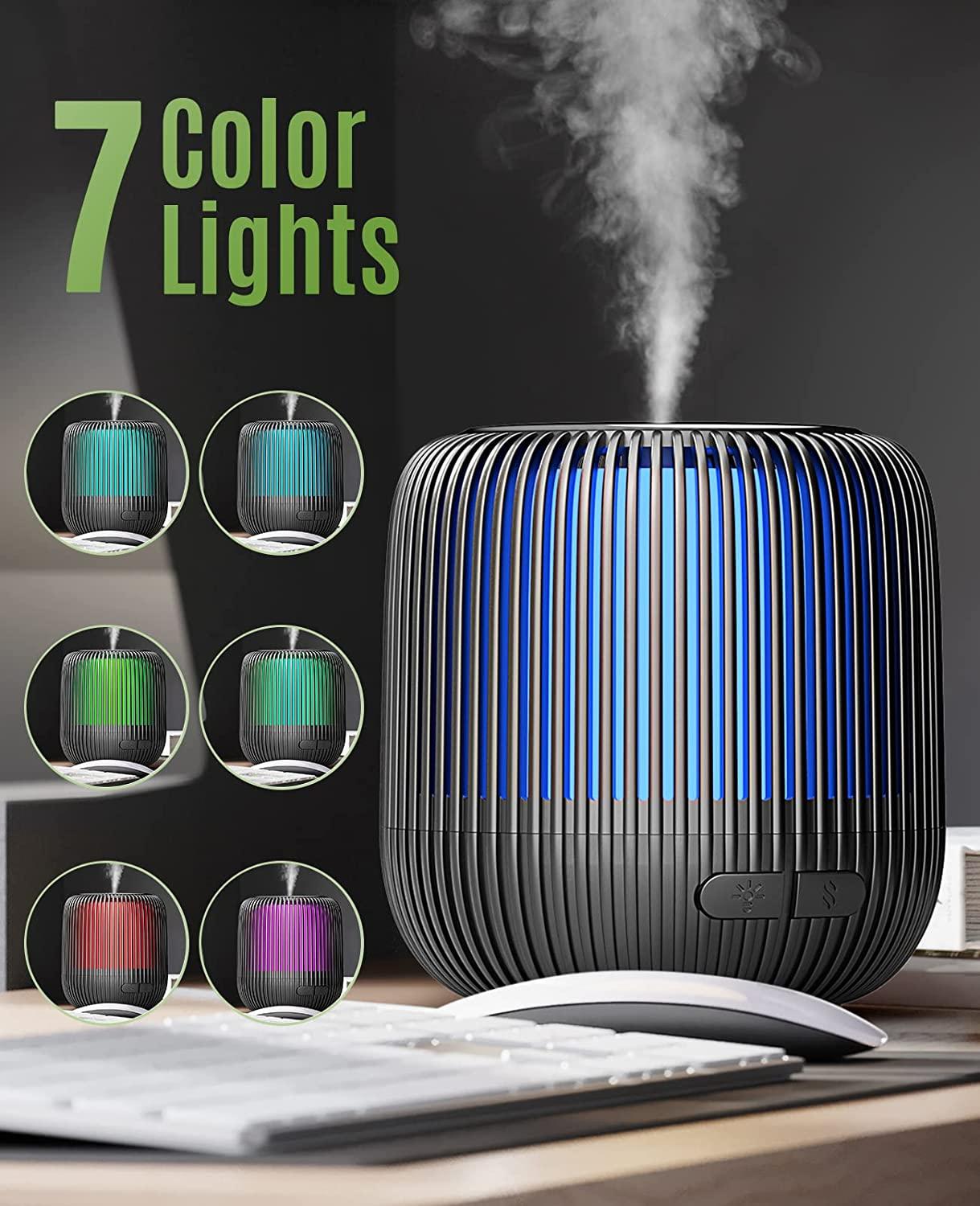 Jack & Rose 140ml Small Diffuser for Home & Office 7 Color Essential