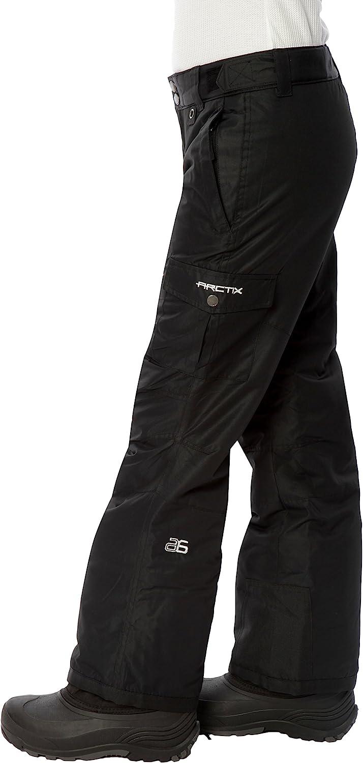 Arctix unisex-child Snow Sports Cargo Snow Pants With Articulated Knees  Black Medium