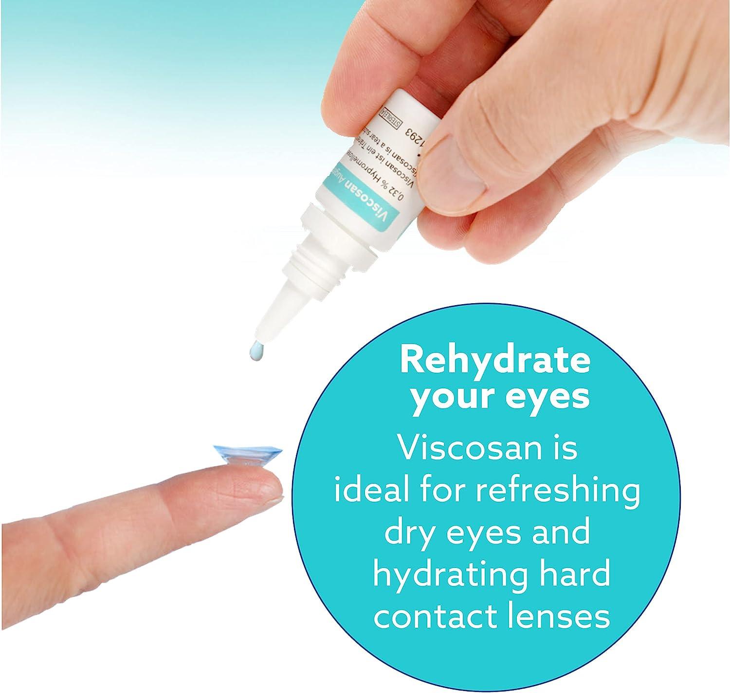 AGEPHA Viscosan Lubricant Eye Drops Eye Drops for Dry Eyes Provides