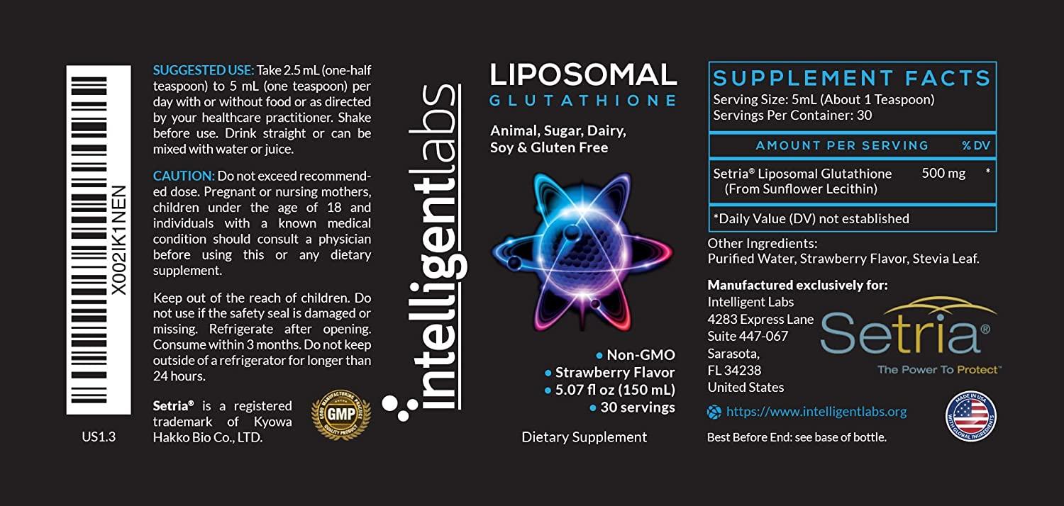 setria glutathione 500mg Liposomal Glutathione Antioxidant Complex, 15 oz (443 ml) main image 1