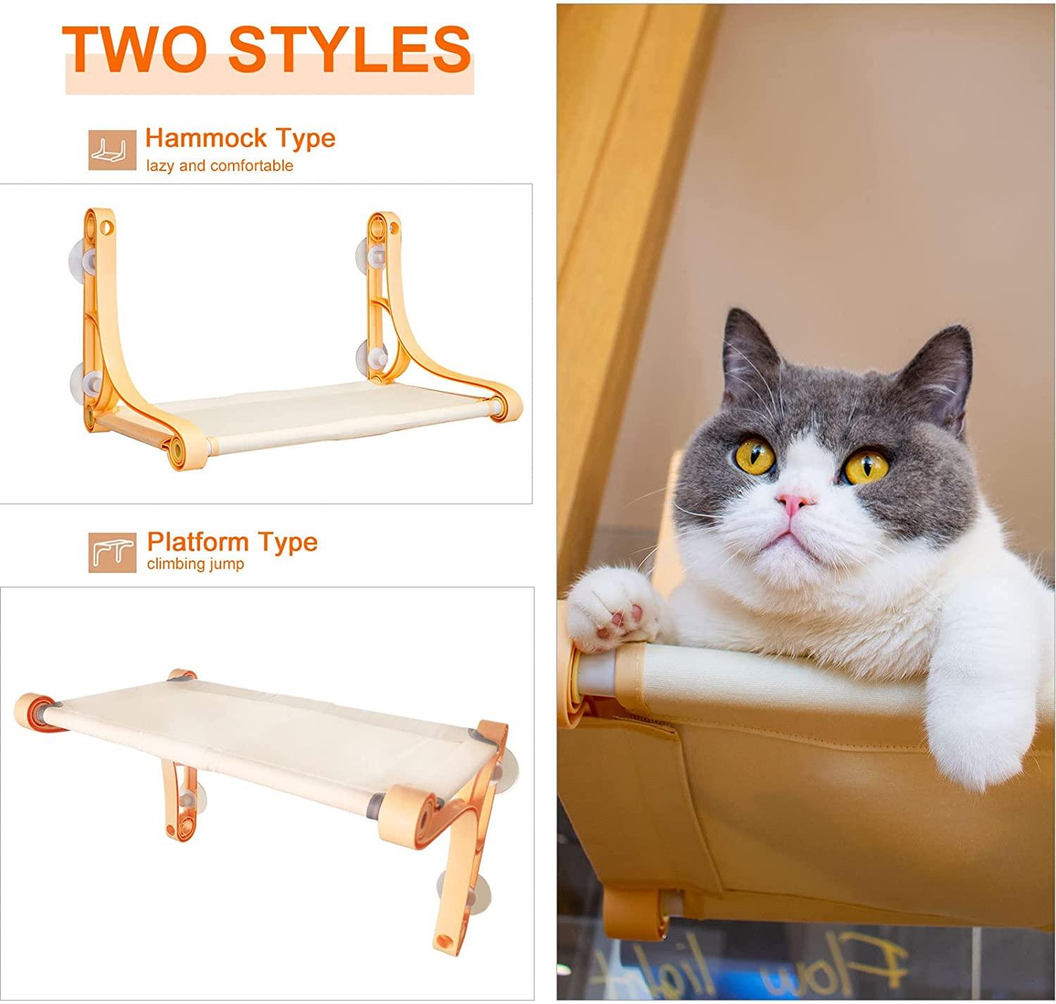 Cat Window Perch, Cat Hammocks for Indoor Cats, You Can Turn Knobs to