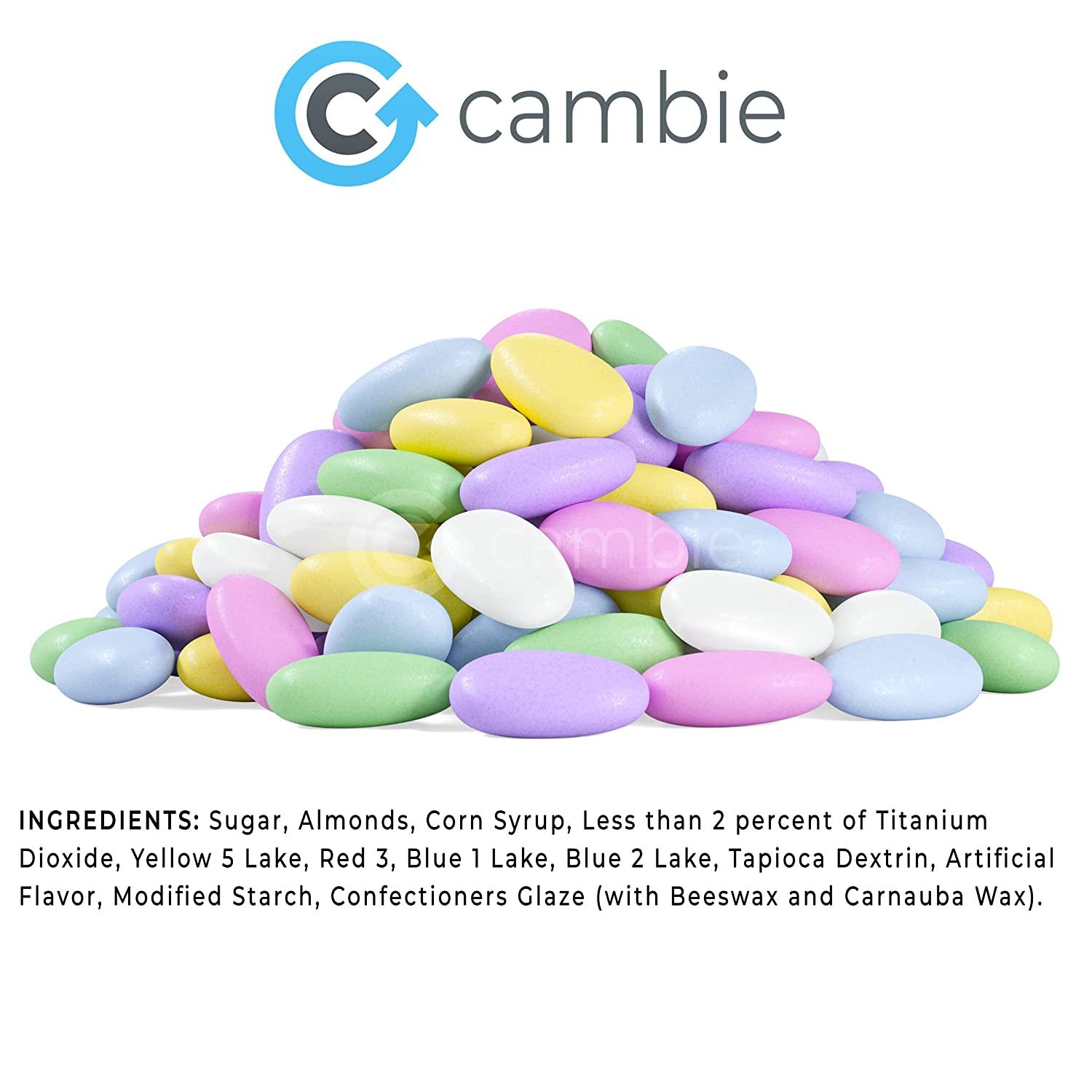 Cambie Jordan Almonds Pastel Candy Almonds in Assorted Colors Premium Roasted Almonds with a