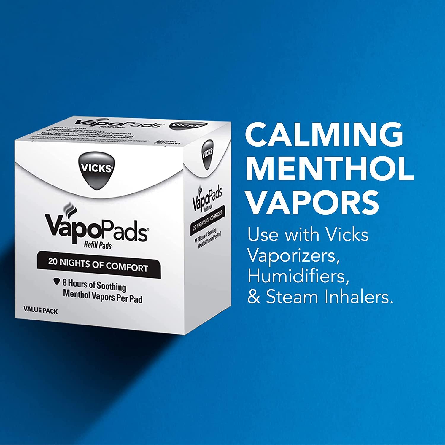 Vicks VapoPads 20 Count Soothing Menthol Vapor Pads for Vicks