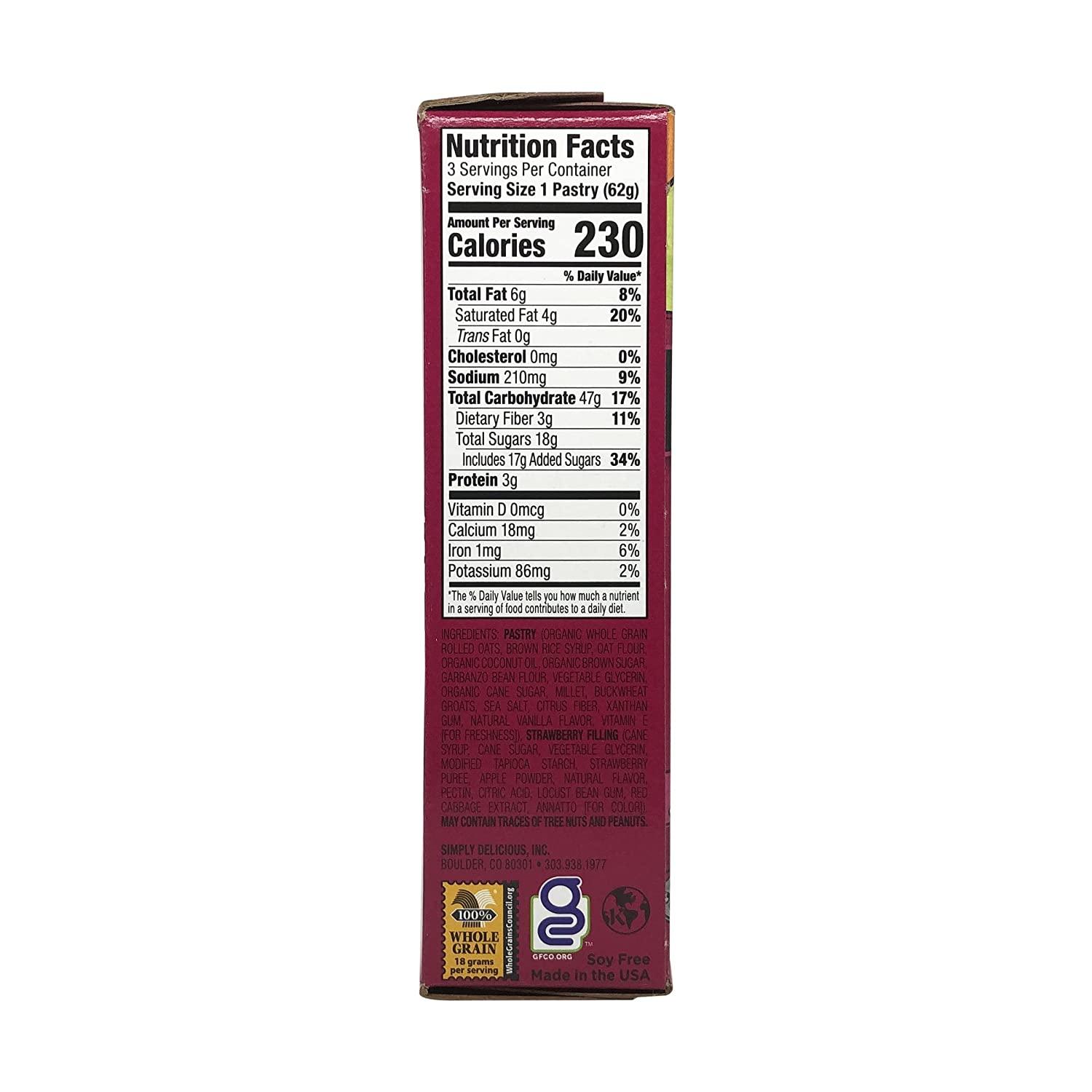 Bobo's Oat Bars Strawberry Toaster Pastry 6.6 OZ Delicious Gluten