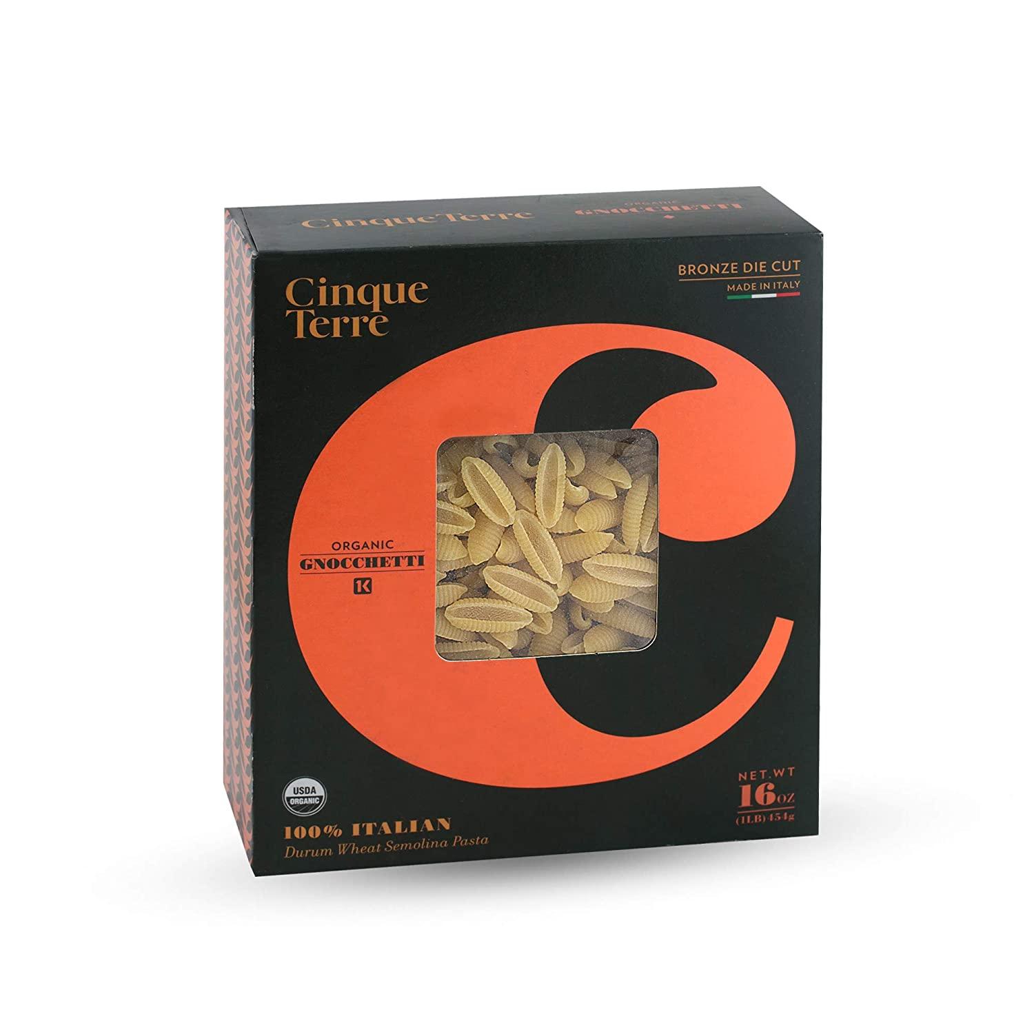 Cinque Terre Pasta Organic Durum Wheat Bronze Die Cut Italian Pasta