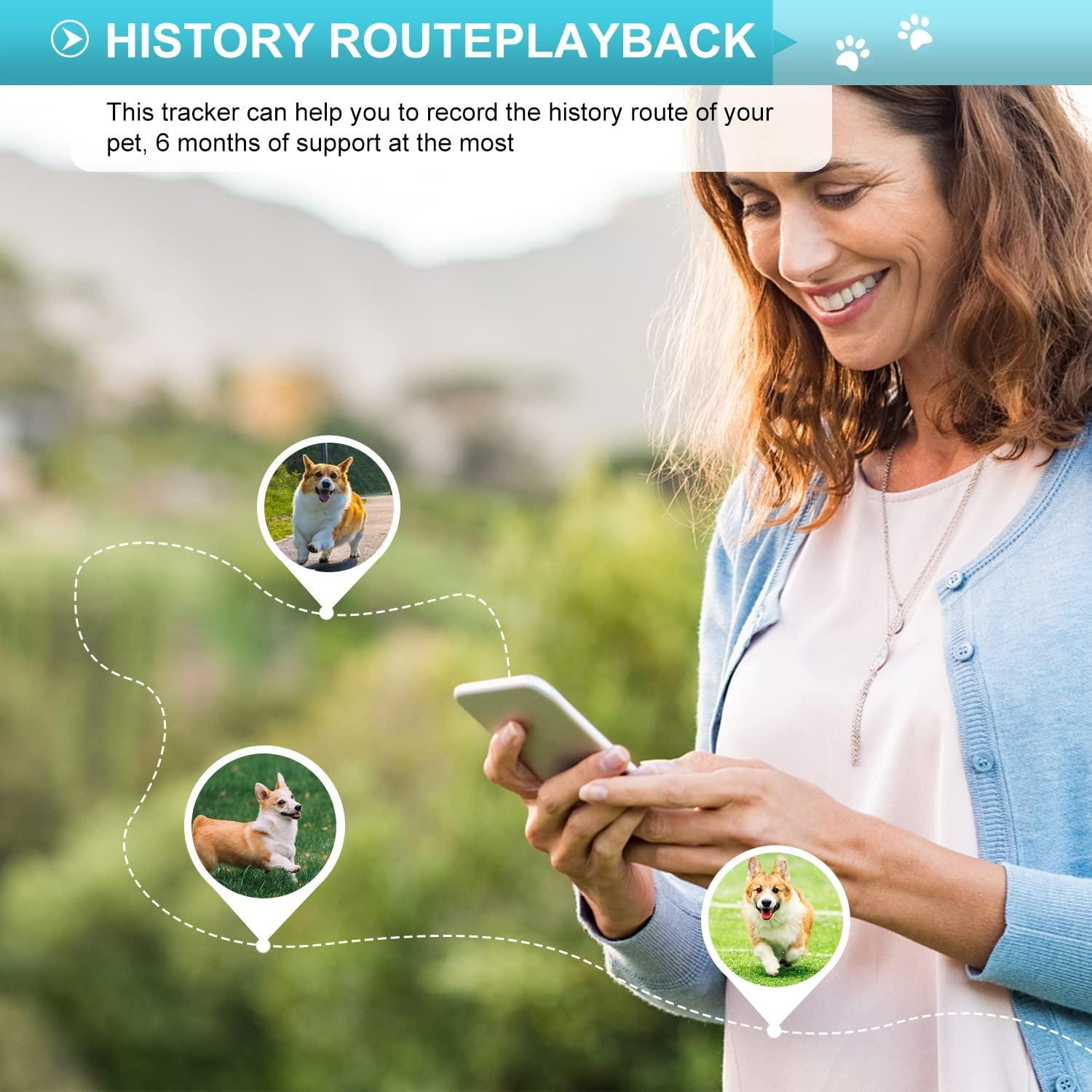 Dog GPS Tracker 4G LTE Dog Tracker 700mA Standby 7 Days GPS Tracker for