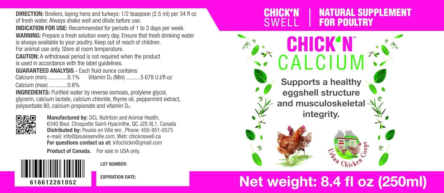 Chick'n Calcium Poultry Chicks and Turkey Supplement with Vitamin D3