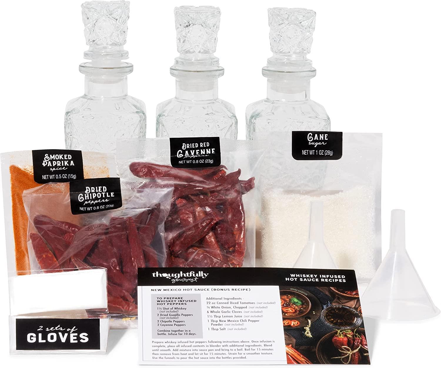 Artisan Hot Sauce Making DIY Kit - Make your own hot sauce choose from 3  recipes, glass bottles, quality ingredients, great gift