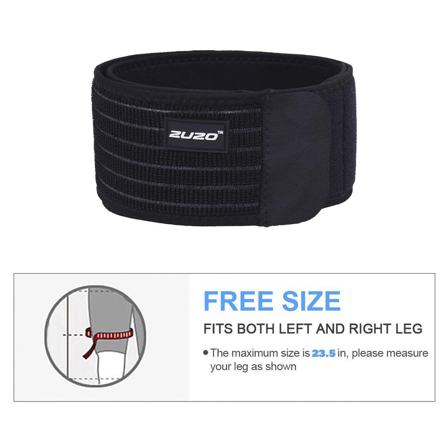 2U2O Thigh Brace Support Adjustable Compression Wrap for Leg Sprains