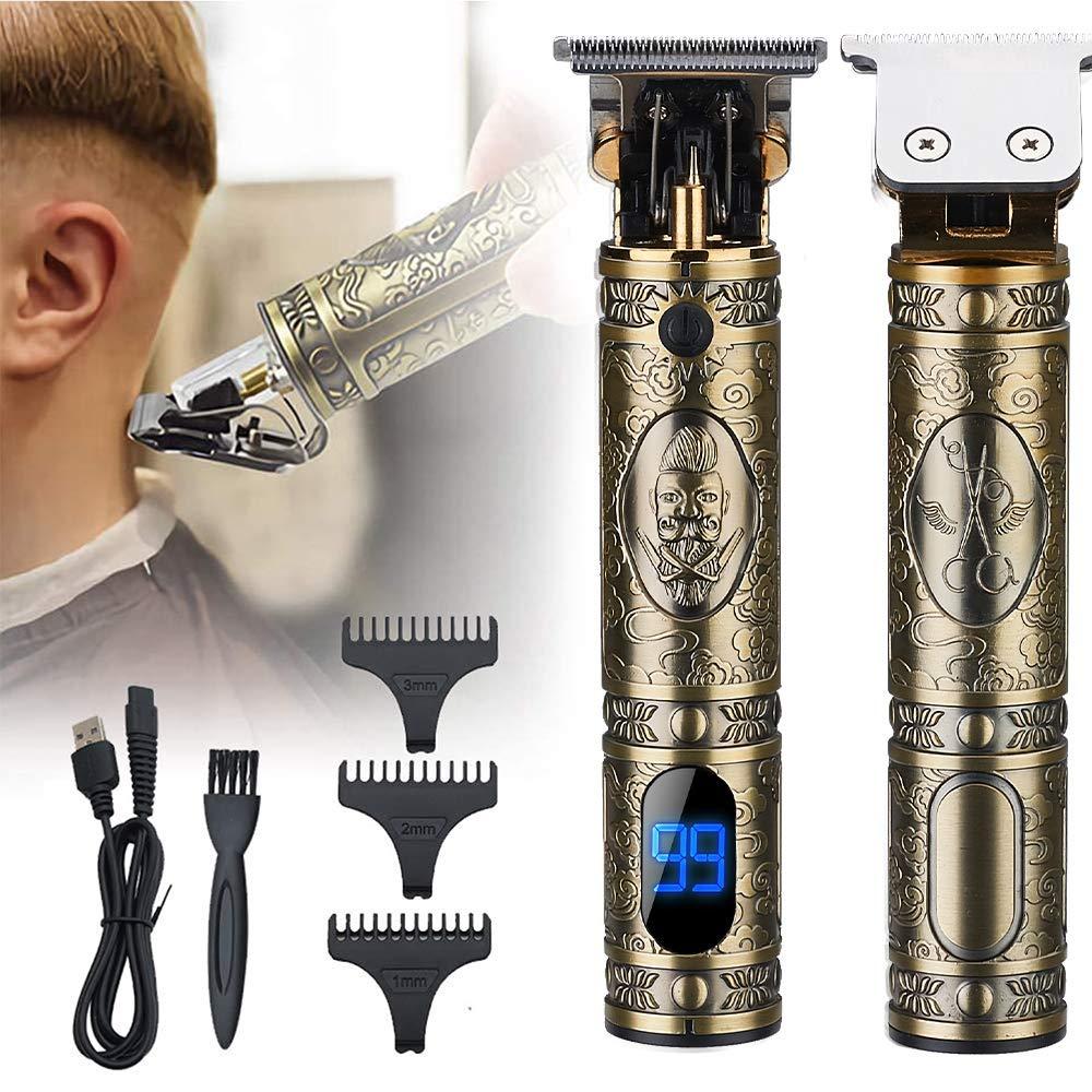 RESUXI Hair Clippers for Men Hair Trimmer for Barbers,Professional Cordless  T Blade Trimmer, Beard Edger Liners for Men,Barber Shavers for Hair Cutting  ,Gold Knight Close-Cutting Hair Machine Bronze
