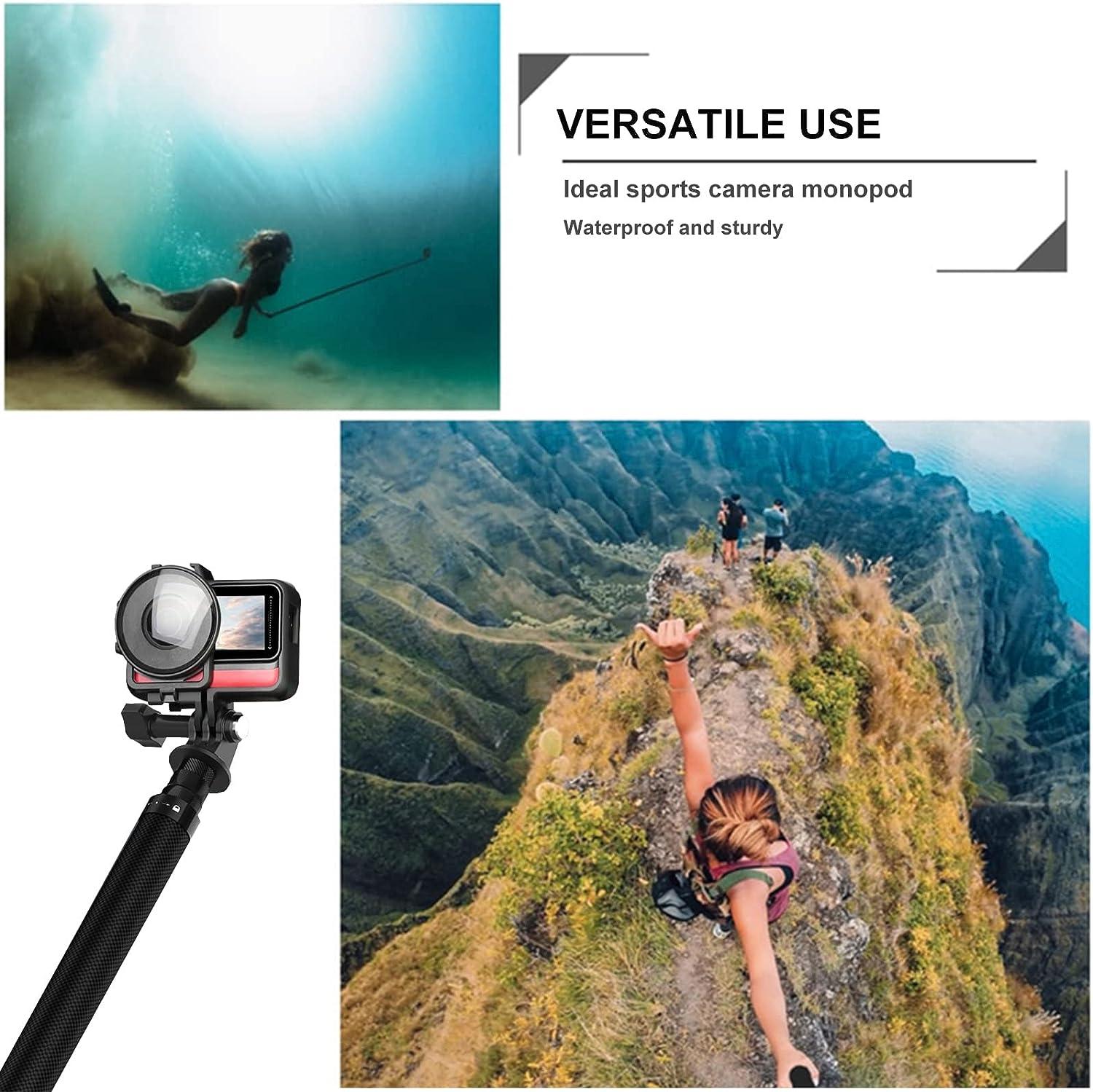 79inch Long Selfie Stick for GoPro 11 10 9 8 7 6 5 Blcak 4 Silver Go Pro Max  Session, DJI Osmo Action 2,AKASO,Insta360 One R Cameras, 45-200cm  Extendable Pole Monopod