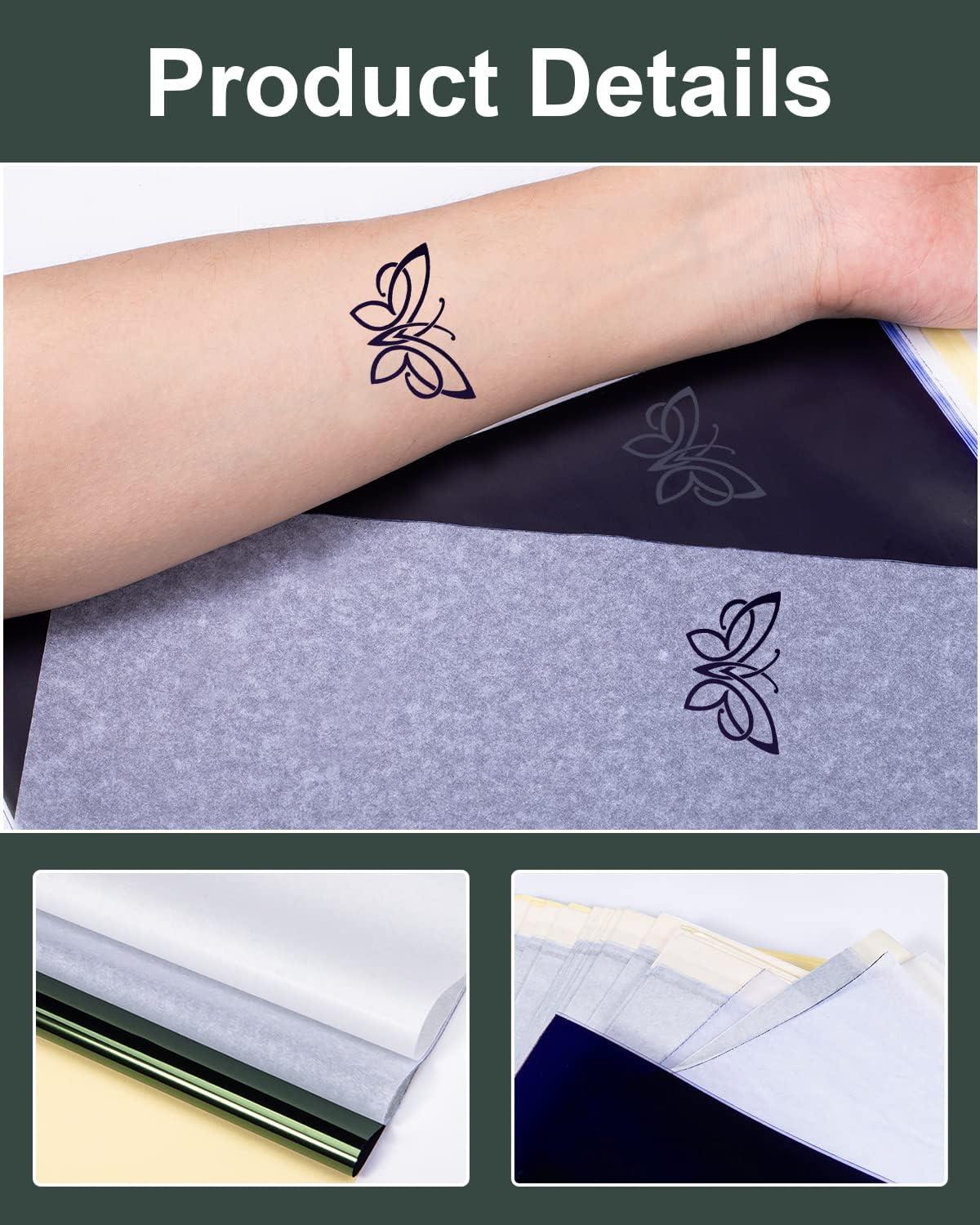 Tattoo Transfer Paper, Stencil Paper for Tattooing A4, Tattoo Stencil Paper  with 4 Layers for Tattoo Supplies, Compatible with phomemo Thermal