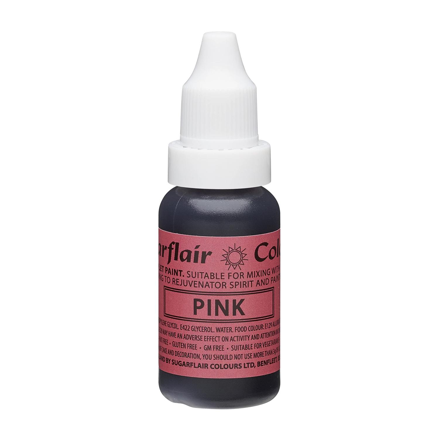 Sugarflair Pink Liquid Food Colouring Droplet For Colouring Royal Icing