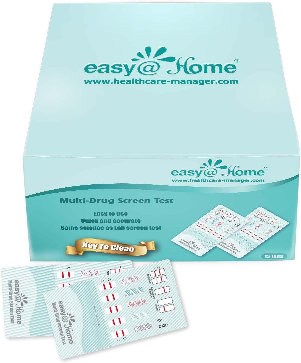 15 Pack EasyHome 5 Panel Instant Urine Test THC,COC,OPI 2000,BZO,AMP