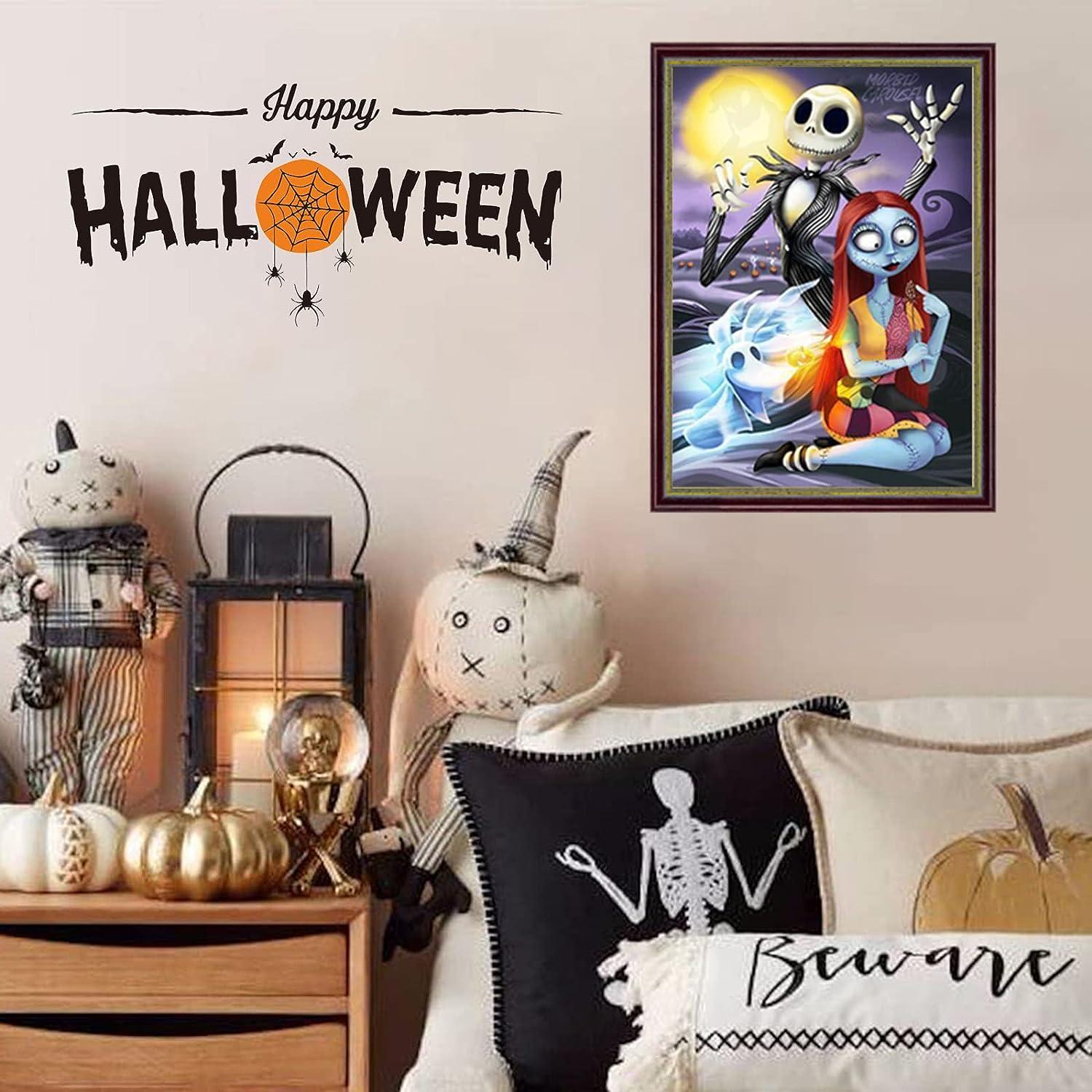 WIGOR 5D Diamond Painting Kits for Adults Halloween Diamond Arts Horror Diamond Painting DIY Full Round Drill for Home Wall Decor and Adults Kids
