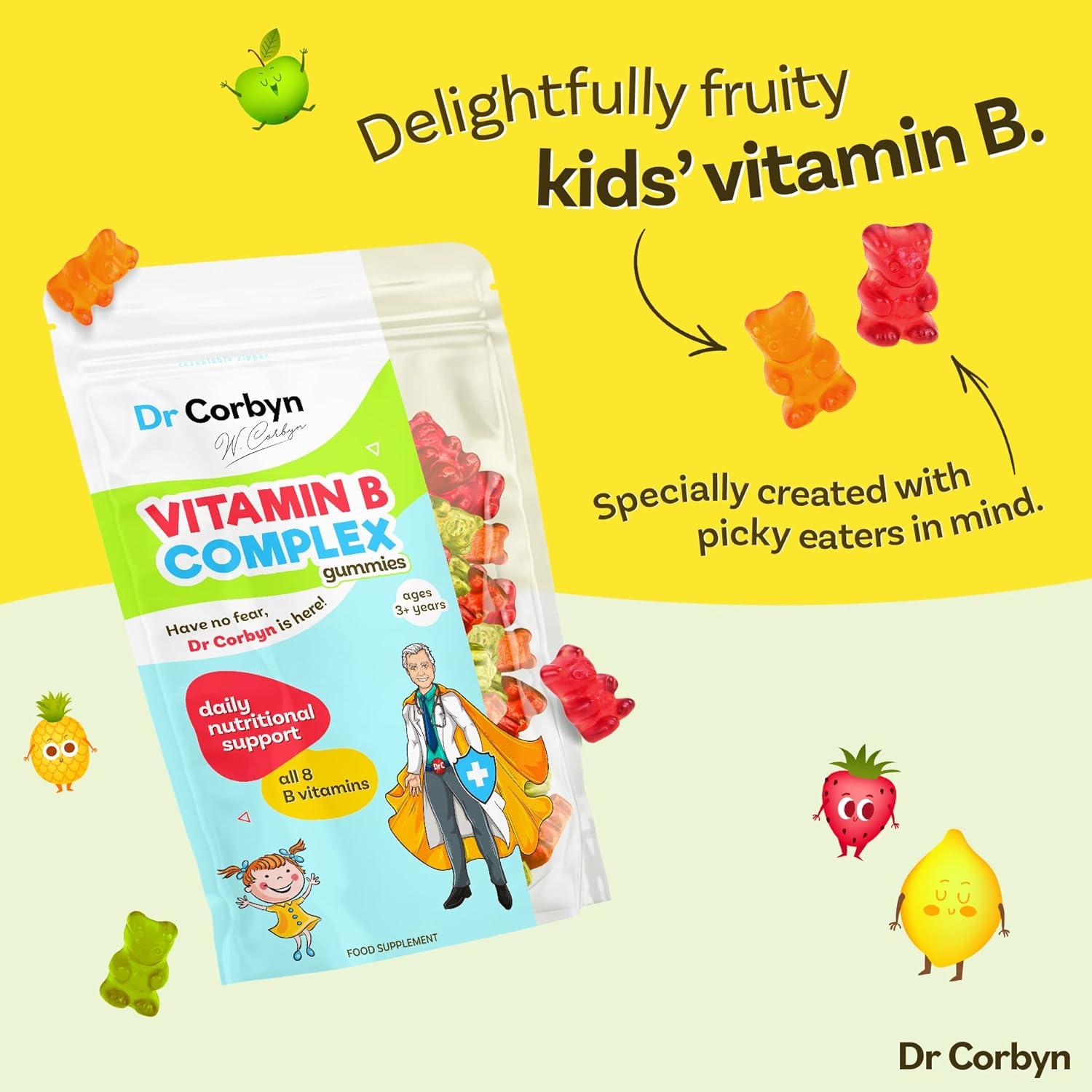 Dr Corbyn Kids' Vitamin B Complex 120 Gummies All 8 B Vitamins