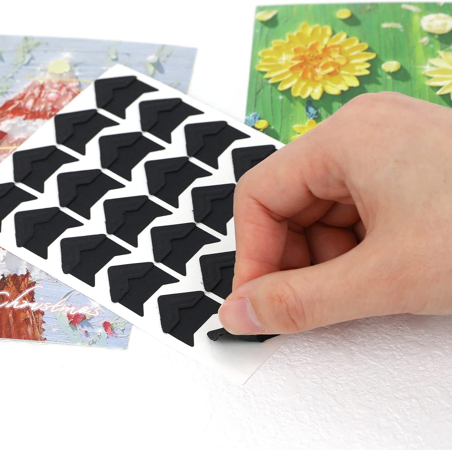 Books by Hand BBHM215PS Self-Adhesive Photo Corners Acid-Free Archival Quality. 0.5 inch. Pack of 252. BLACK.