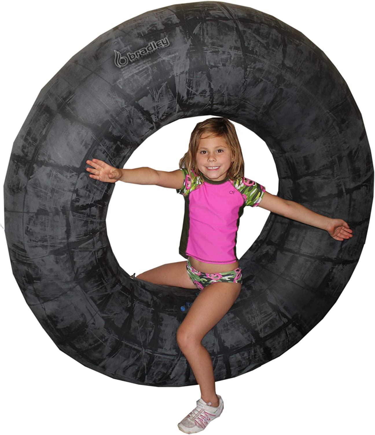 Bradley Heavy Duty Rubber Snow Tube River Tubing & Sledding Float Pool & Truck Inner Tube 48