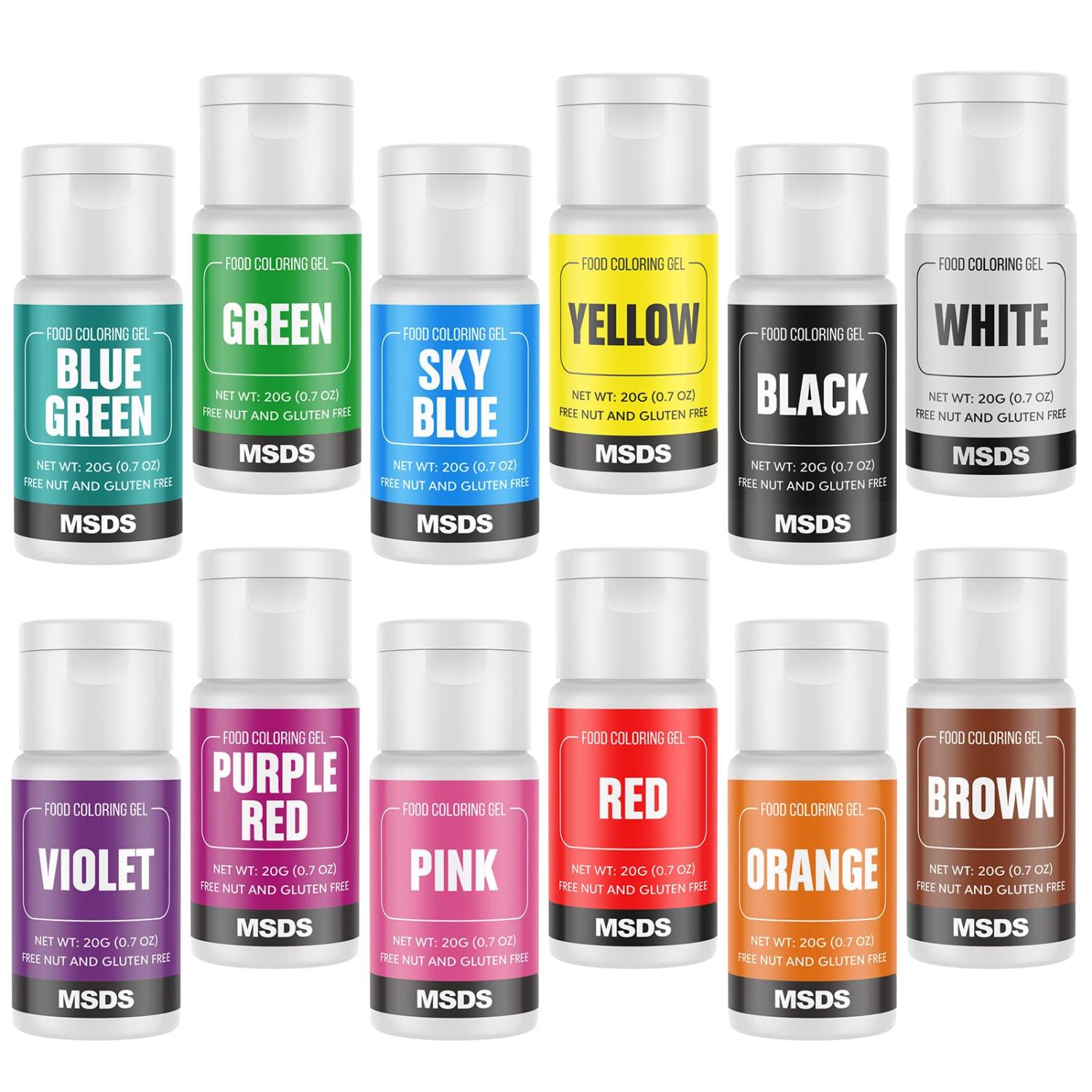 Gel Food Coloring - Cherrysea 12 Color Vibrant Icing Food Color Set 0.