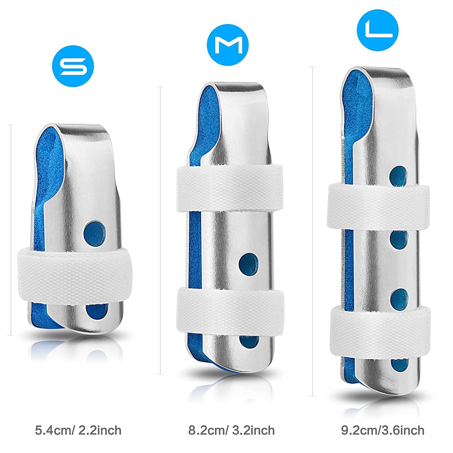 Aluminum Finger Splint Set Finger Support for Pain, Sprains