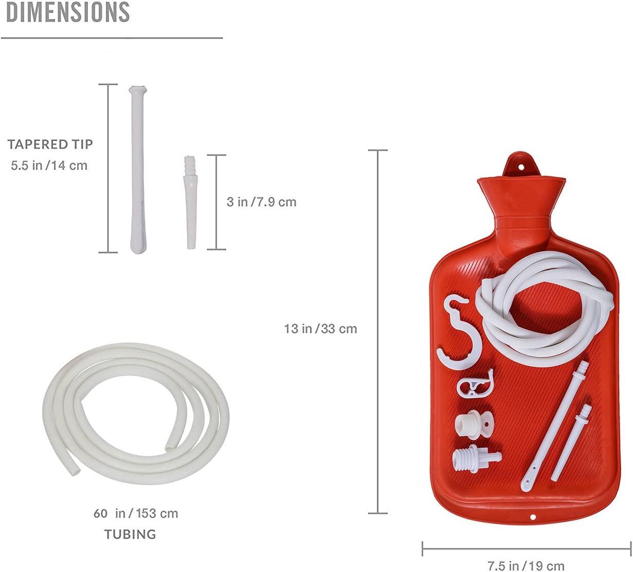 Home Enema Bag Kit with Hose Enema Tips and Controllable Water Flow